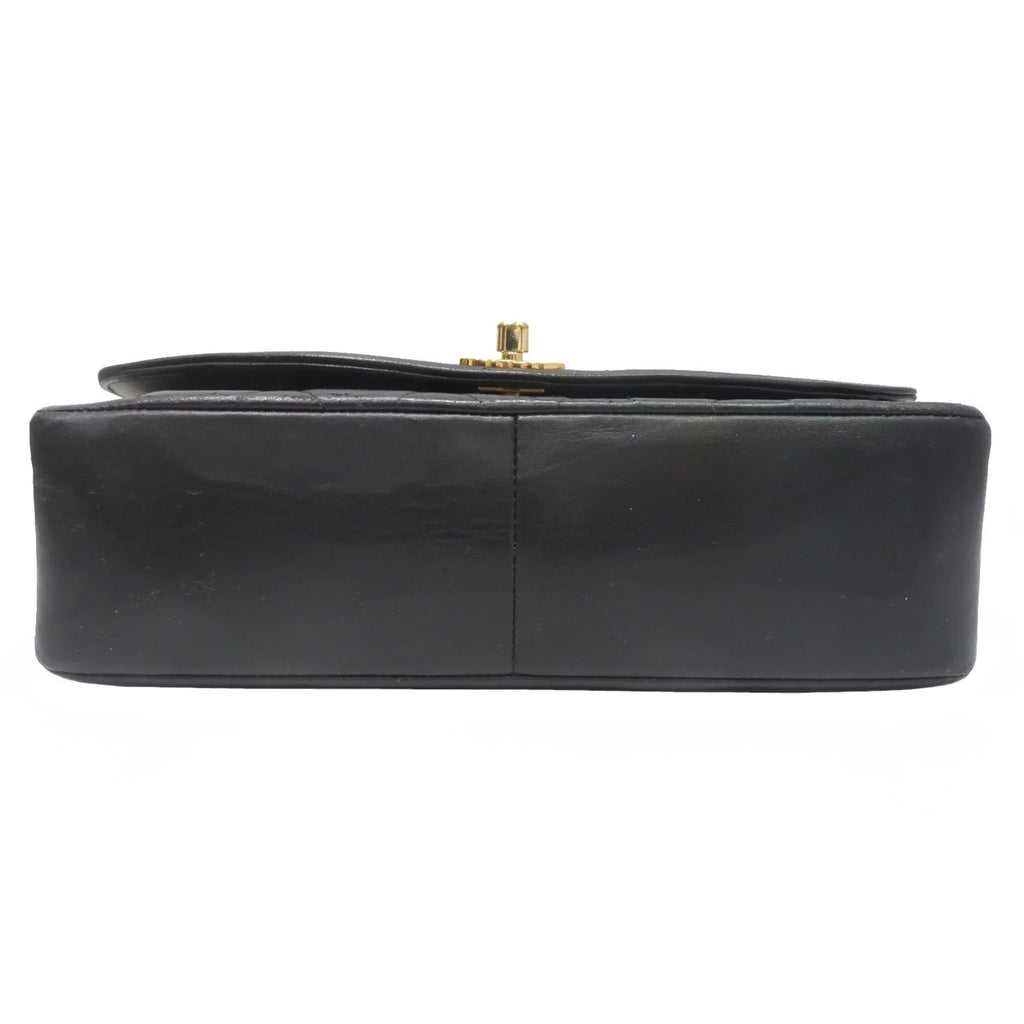 Pre-Owned CHANEL Chanel Matelasse Diana Chain Shoulder Bag Black Lambskin Women's Men's (Fair)