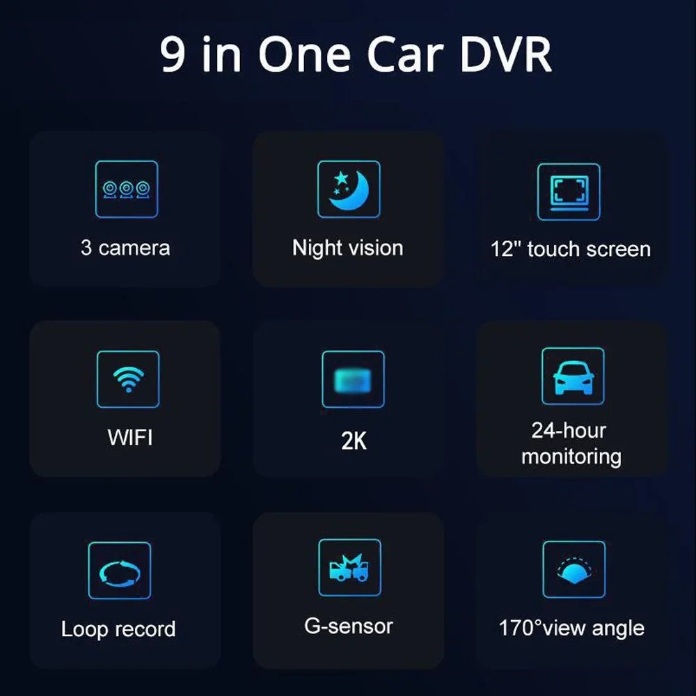 OWSOO Dashcam Car Video Recorder, Wide Angle Camcorder, WiFi Interconnection, Auto Safety Recorder