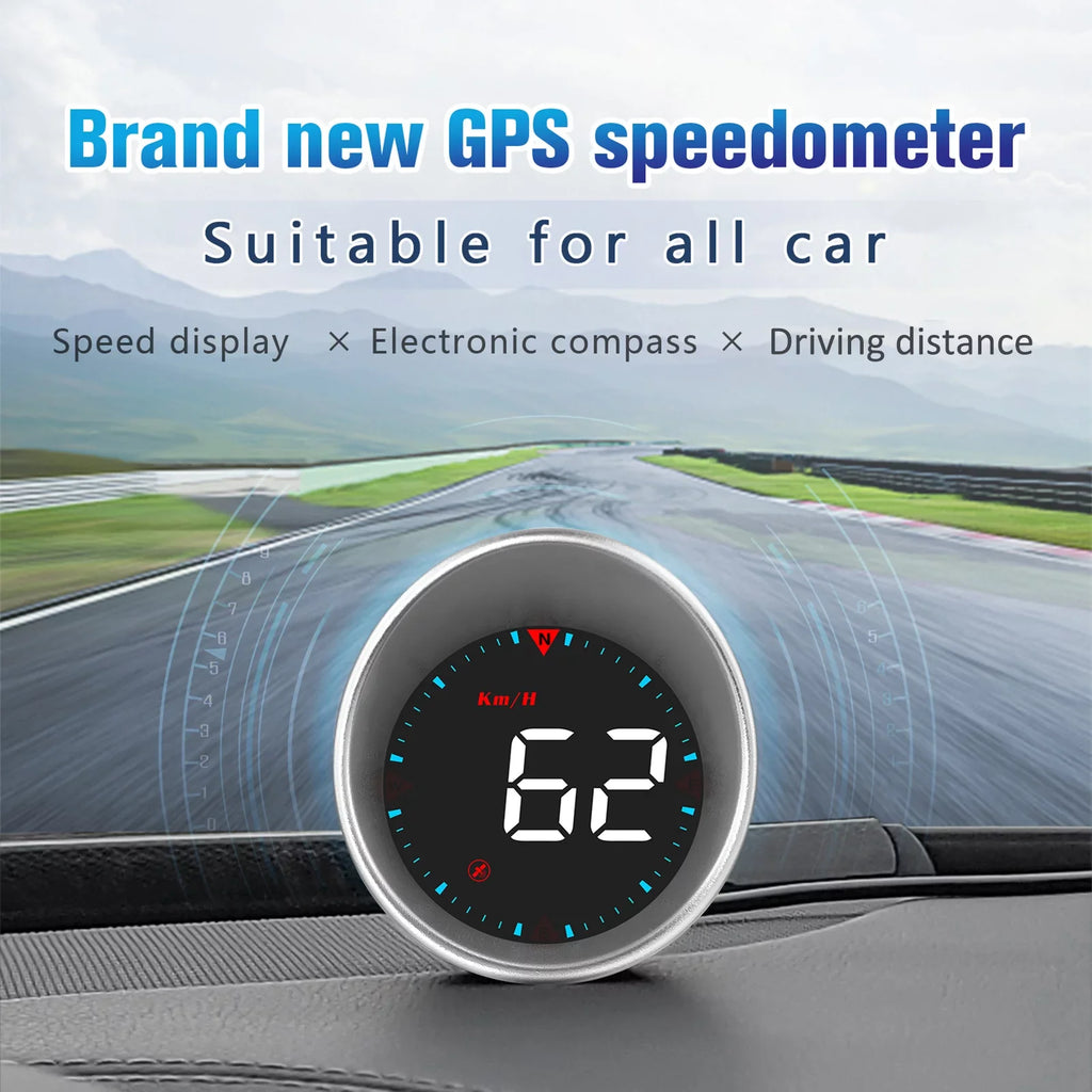 Car Head-up Display Digital Speedometer Display Driving Mileage, Compass Angle, Overspeed Alarm and Fatigue Driving Alarm