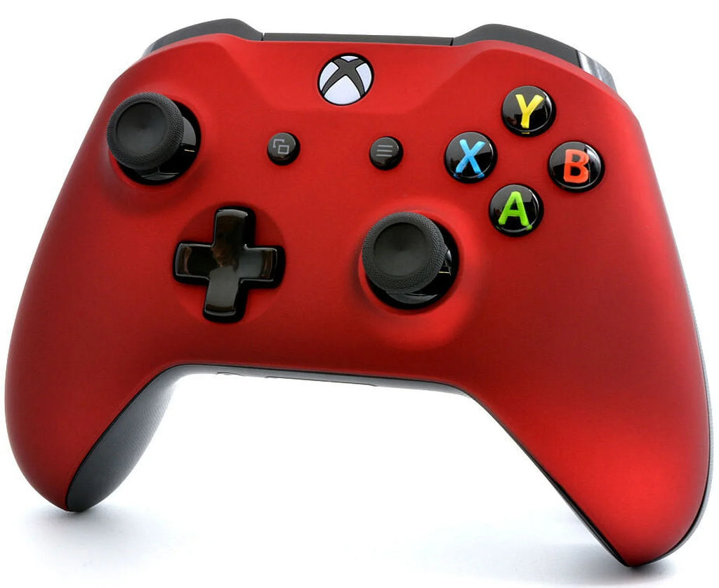 Soft Touch Red Xbox One S SMART Custom Rapid Fire Modded Controller. FPS mods. COD Warzone