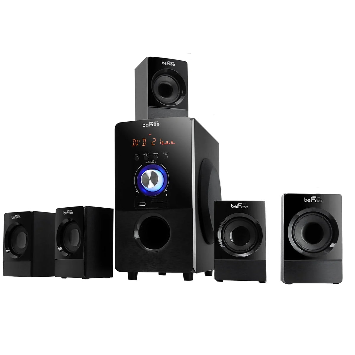 beFree Sound 93695498M 80 W 5.1 Channel Surround Sound Speaker Black (93695498M)