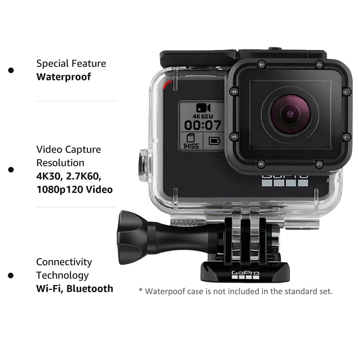 Restored GoPro HERO5 Black Waterproof Digital Action Camera Sports Camcorder 4K HD (Refurbished)