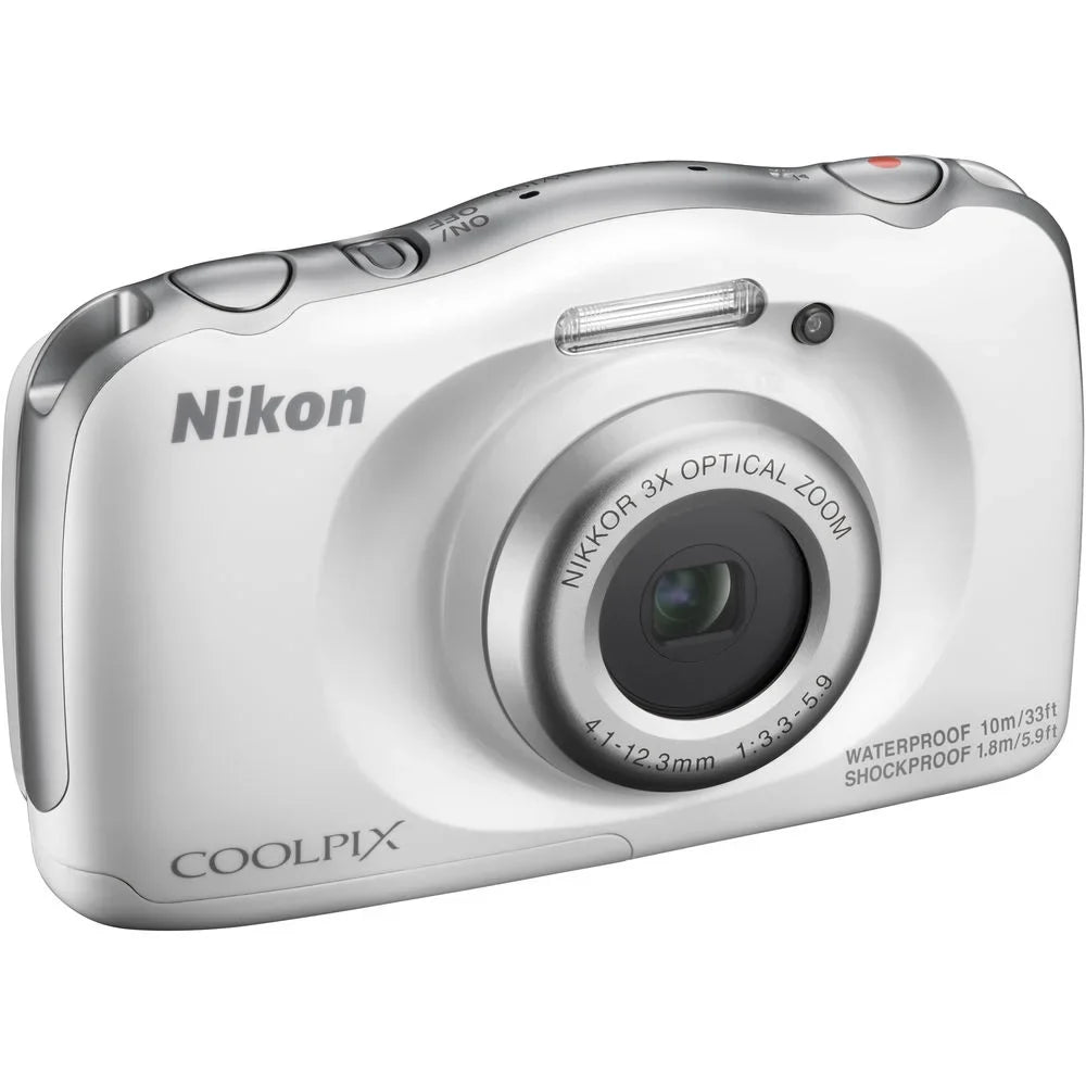 Restored Nikon COOLPIX W100 13.2MP Digital Camera w/ 3x Zoom Lens – with 16GB Bundle includes, Sandisk Ultra SDHC 16GB Memory Card + Point and Shoot Field Bag Camera Case + Many More (Refurbished)