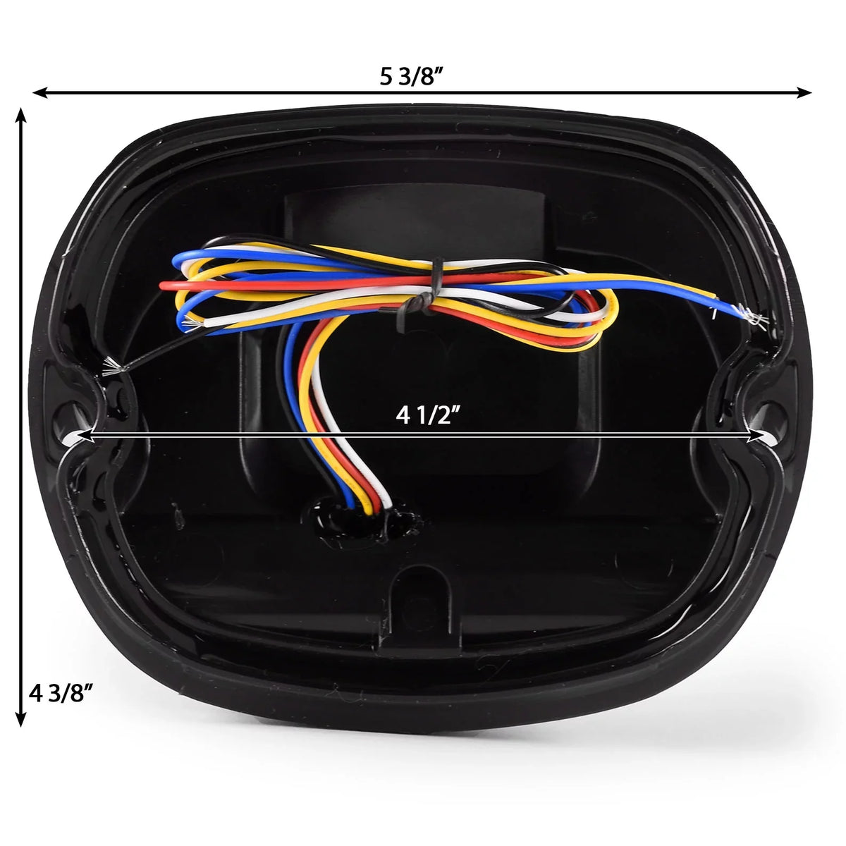 Krator Low Profile Smoke LED Tail Light Turn Signals Brake Light Running Light Compatible with Harley Davidson Ultra Classic Electra Glide FLHTCU 1999, 2007-2014 - Fits Most 6-1/4" Round Headlights