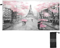 Bestwell Romantic Paris Eiffel Tower Beach Towel Oversized Towel Blanket, Thin Lightweight Microfiber Sand Free Quick Dry Towel, 30”X60” Multipurpose Pool Bath Yoga Swim Shower Towel