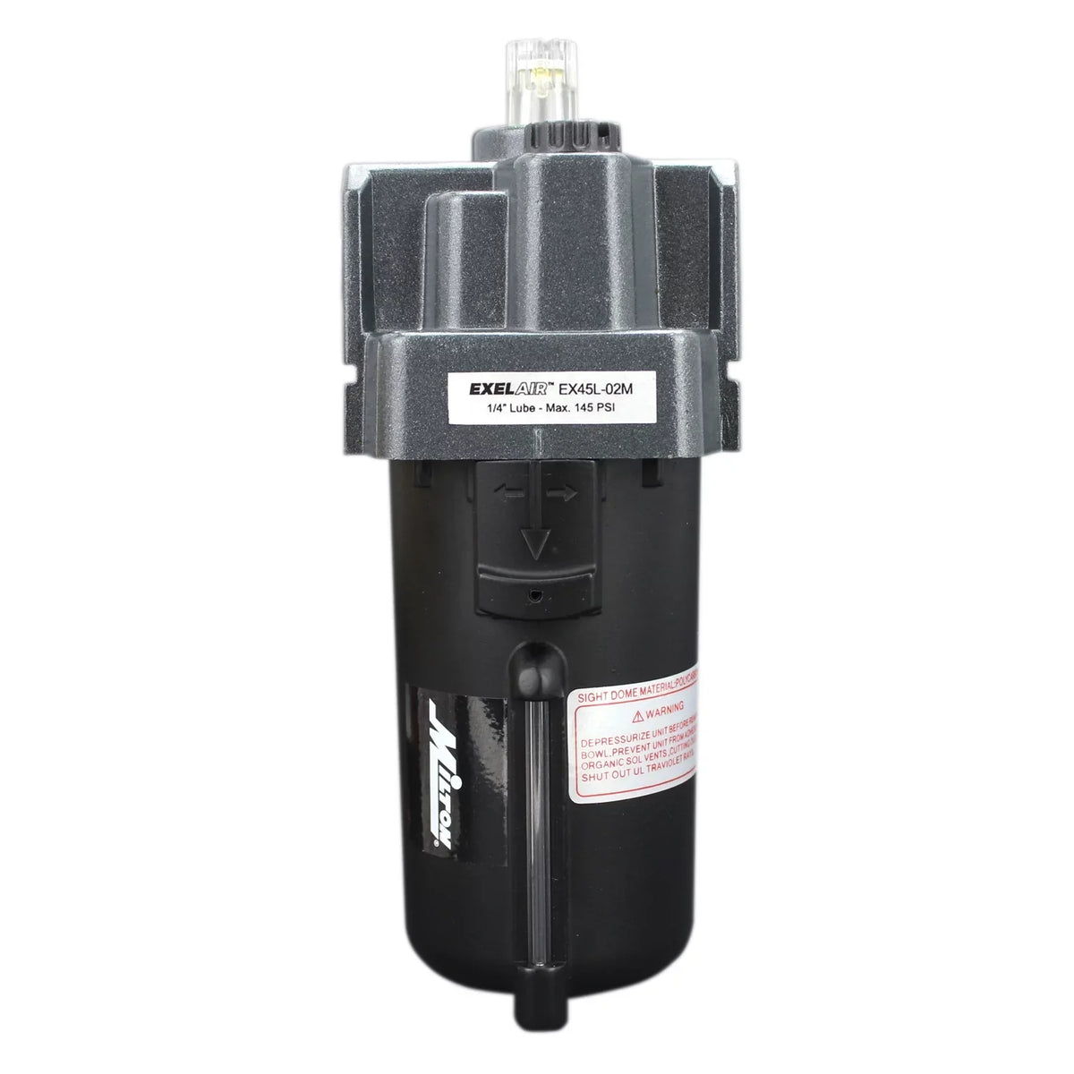 EXELAIR? by Milton FRL Air Lubricator - 1/4" NPT - Metal Bowl (EX45L-02M)