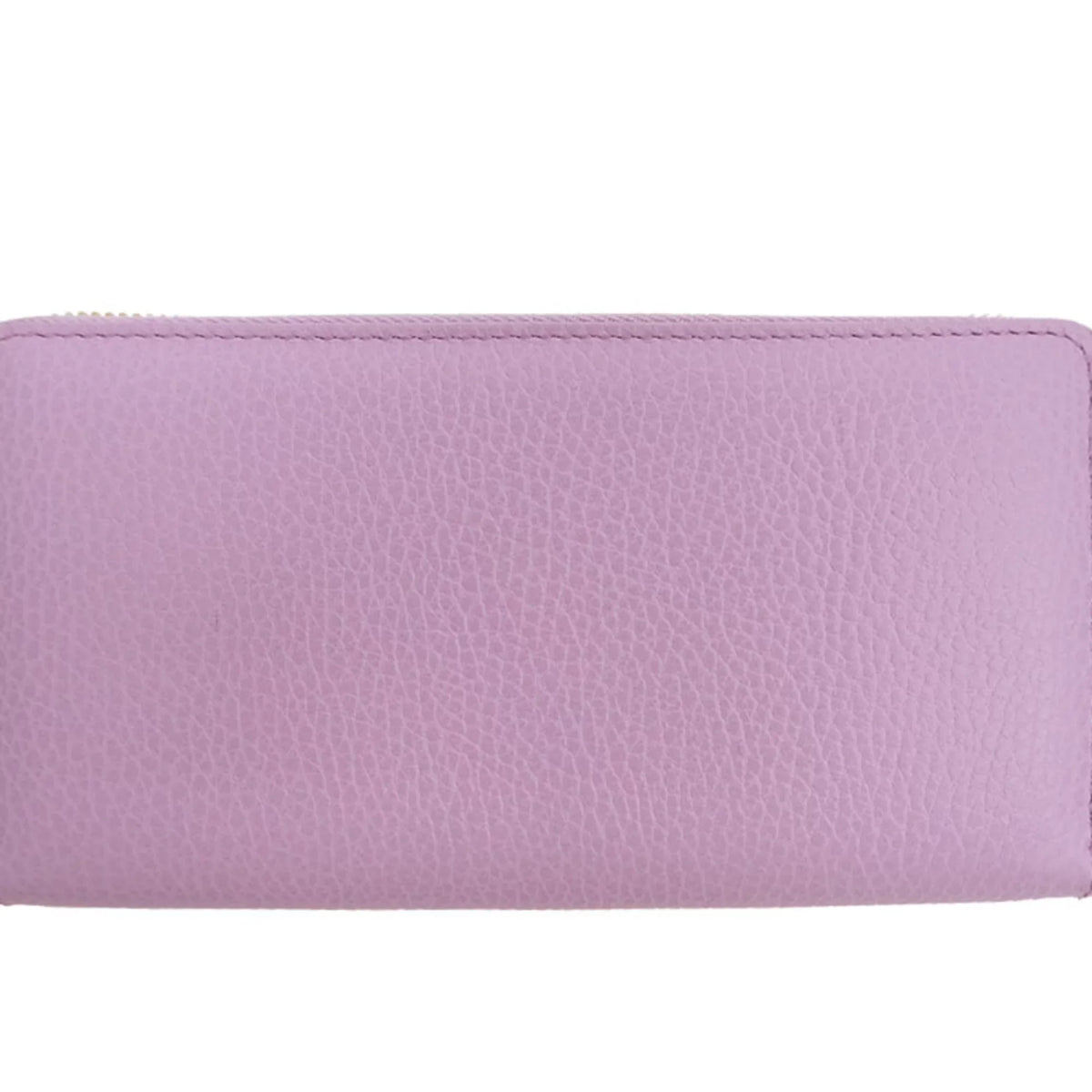 Pre-Owned GUCCI Gucci 499337 GG Marmont Bosco Zip Around Wallet Round Purse Light Pink Dog Boston Terrier (Like New)