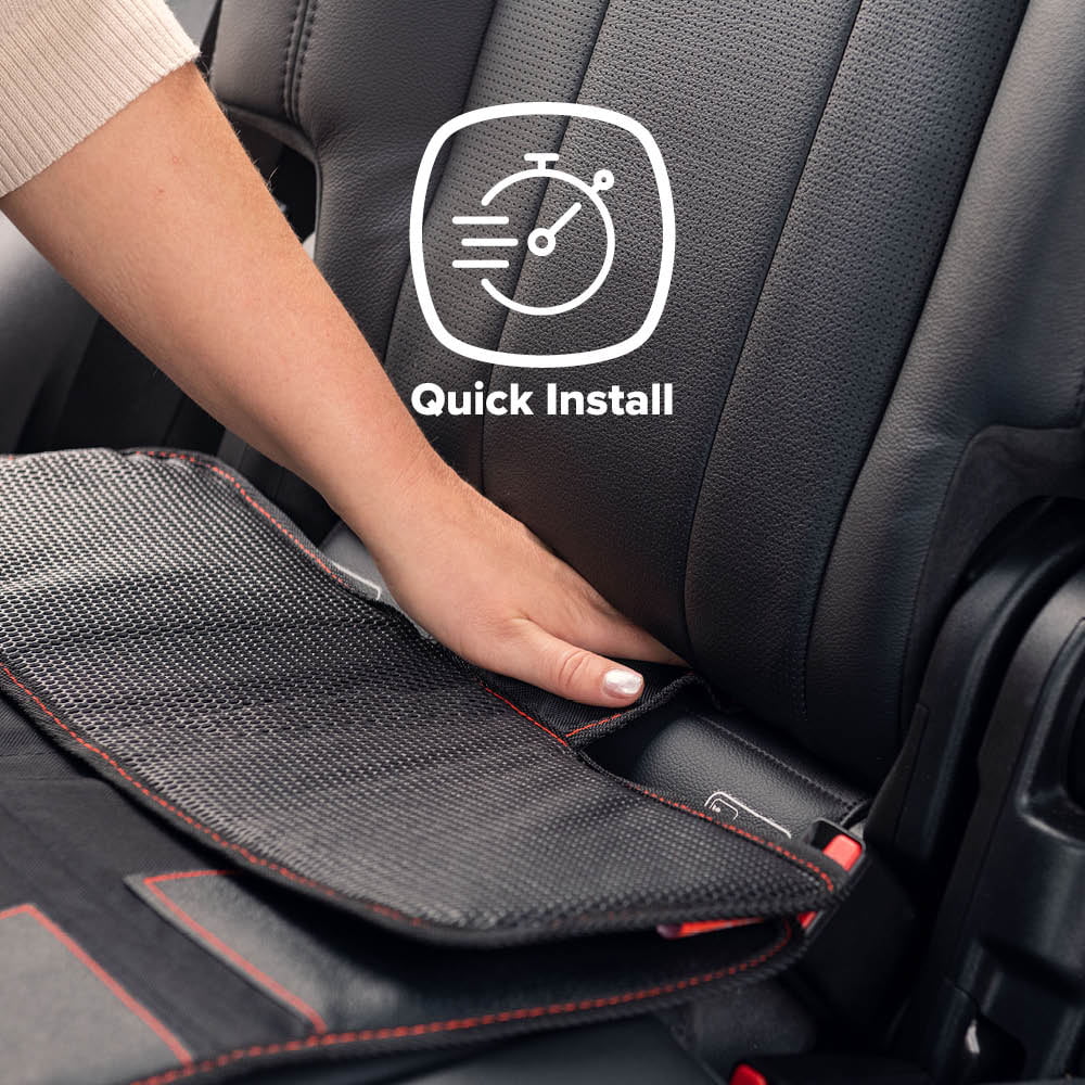 Diono Super Mat 2 Pack Car Seat Protector, Crash Tested, Water Resistant, Black
