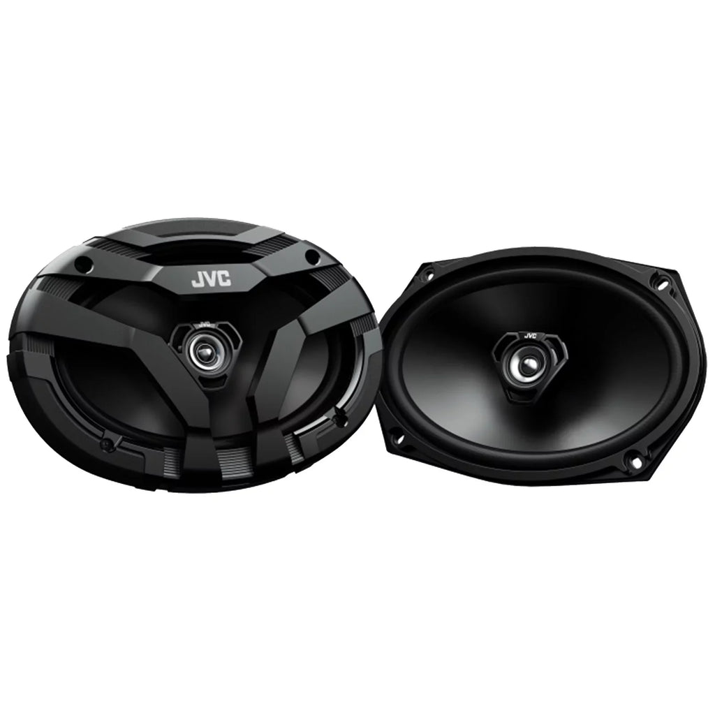 JVC KW-V960BW Double DIN AM/FM Radio Dual USB Bluetooth CD/DVD Player Car Receiver Bundle Combo with 2x 6x9" 2-Way Coaxial 400 Watts Peak Power Car Audio Speakers and 16G 50 Feet Speaker Wire