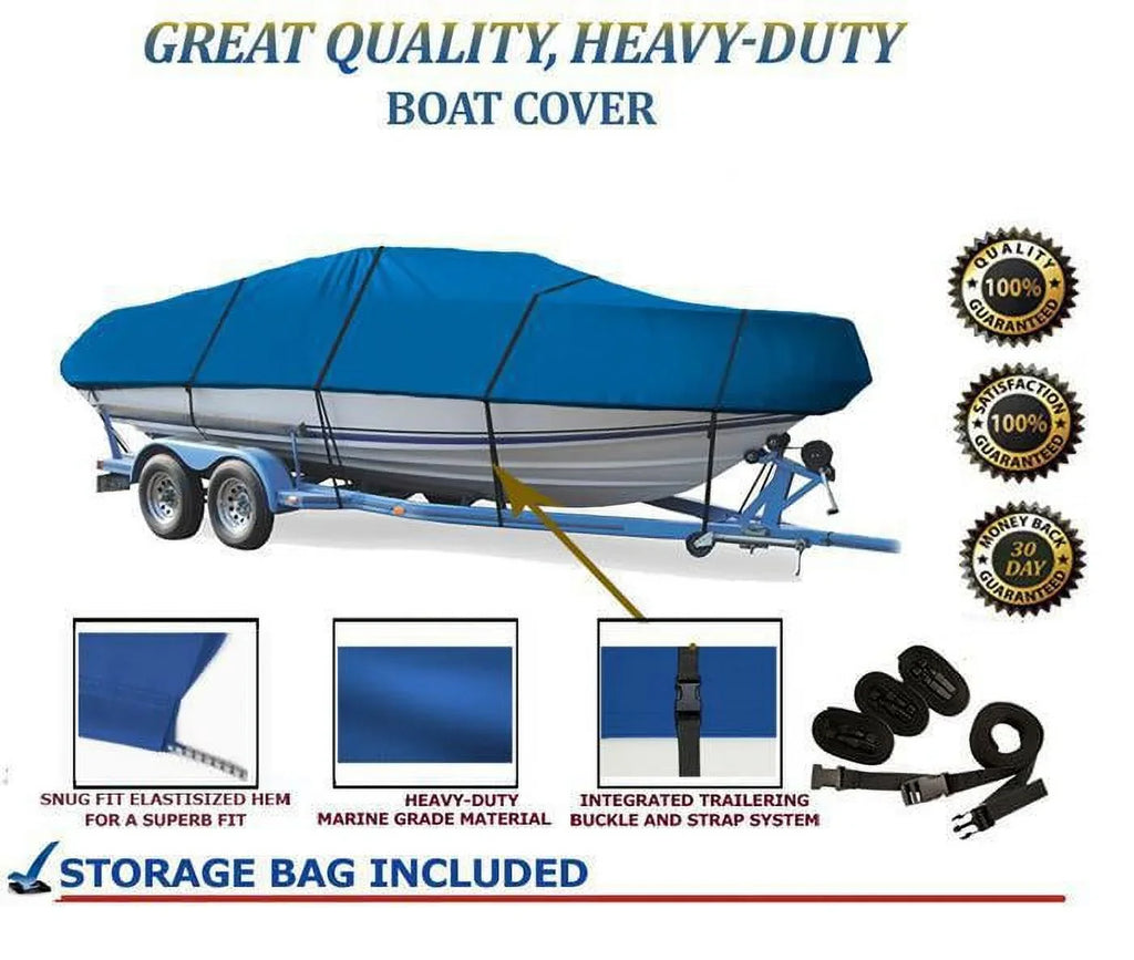 BLUE, GREAT QUALITY BOAT COVER Compatible for LOWE 1648 T 2006-2007