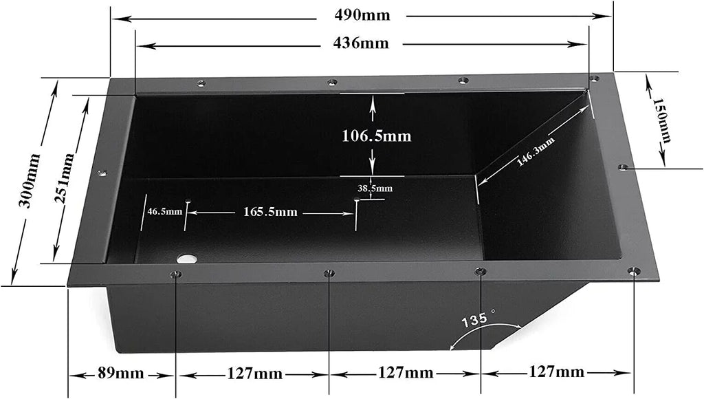 GHmarine Trolling Motor Tray Foot Pedal Pan for Minn Kota Fishing Boat Motor 100RTMP Aluminum and Recessed