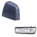 Brock Aftermarket Replacement Driver Left Door Mirror Cover Coat To Match Gray And Turn Signal Light Set Compatible With 2015-2021 RAM Promaster City SLT/Tradesman SLT