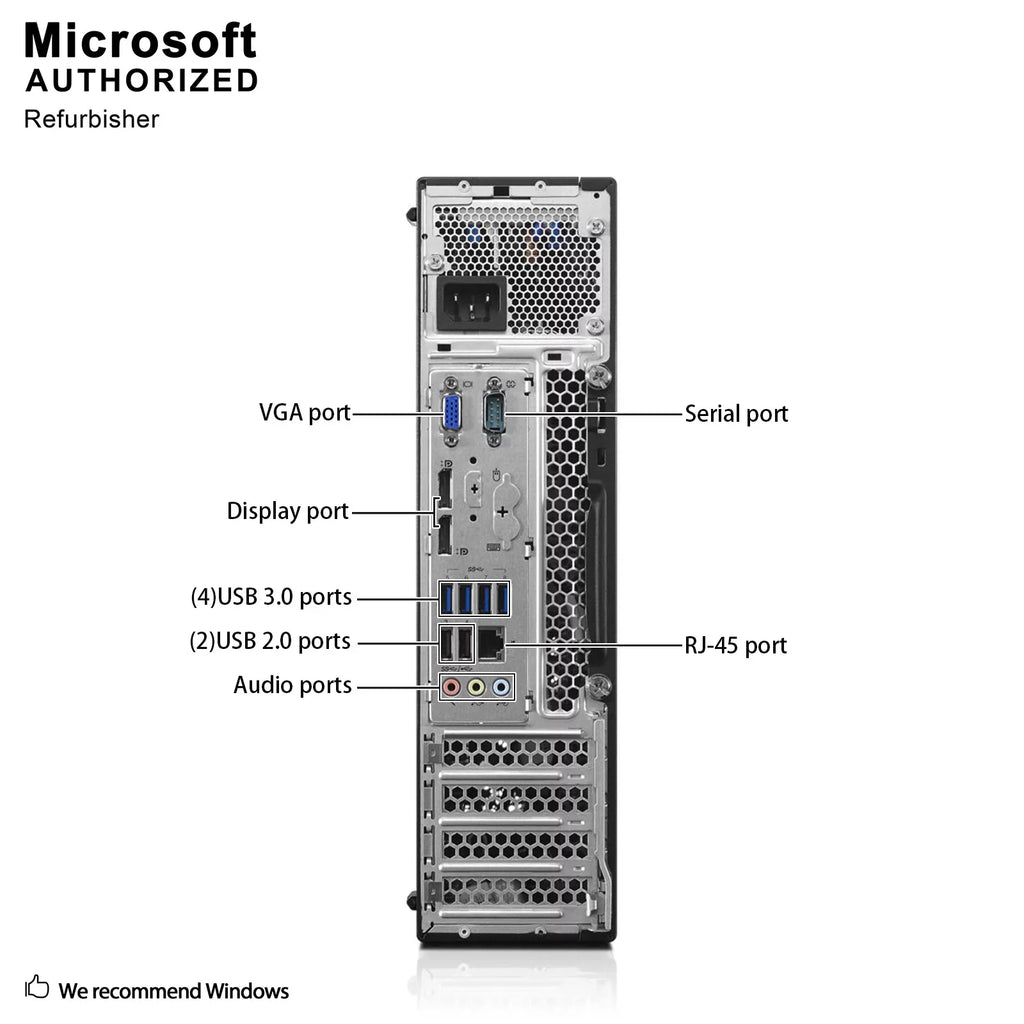 Lenovo ThinkCentre M800 SFF High Performance Desktop Computer, Intel Quad Core i5-6400 up to 3.3GHz, 8G DDR4, 512G SSD, DVD, WiFi, BT, 4K Support, DP, VGA, Win10 Pro 64 En/Sp/Fr Used Grade A