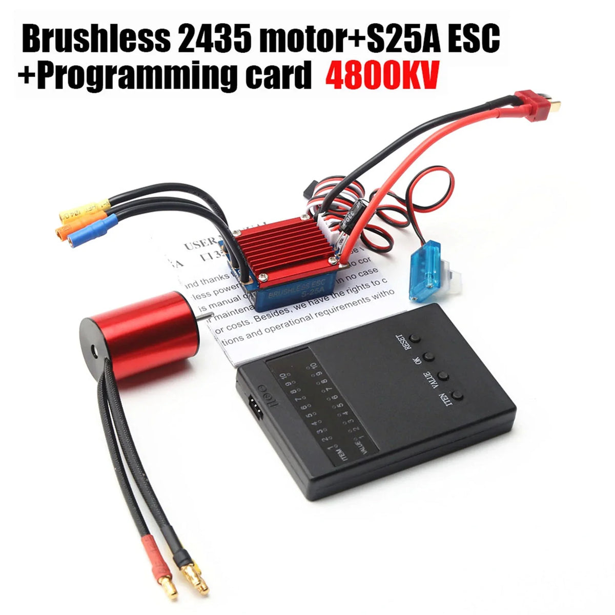 GoolRC ESC, Car Eryue 4p 25a Esc Motor 4p 25a 1/16 1/184800kv Motor 4p Speed 1/16 1/18 S2435 4800kv Motor Huiop Mewmewcat Dsfen