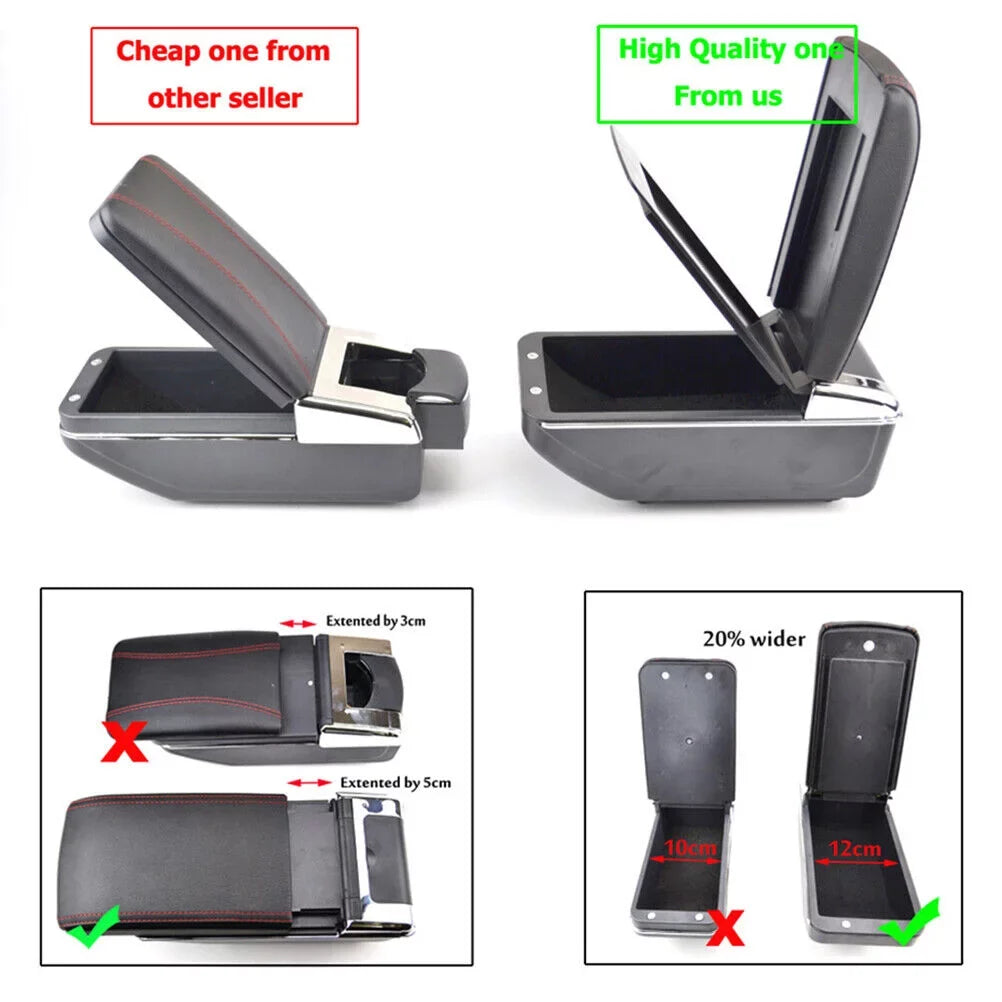 Armrest Parts For Ford Fiesta 2011-2019 Console Storage Box Arm Rest Cup Holder