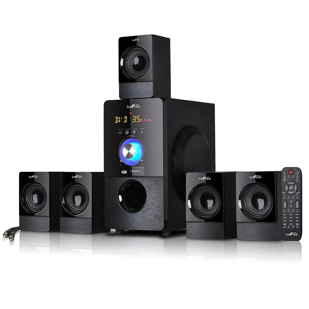 beFree Sound 93695498M 80 W 5.1 Channel Surround Sound Speaker Black (93695498M)