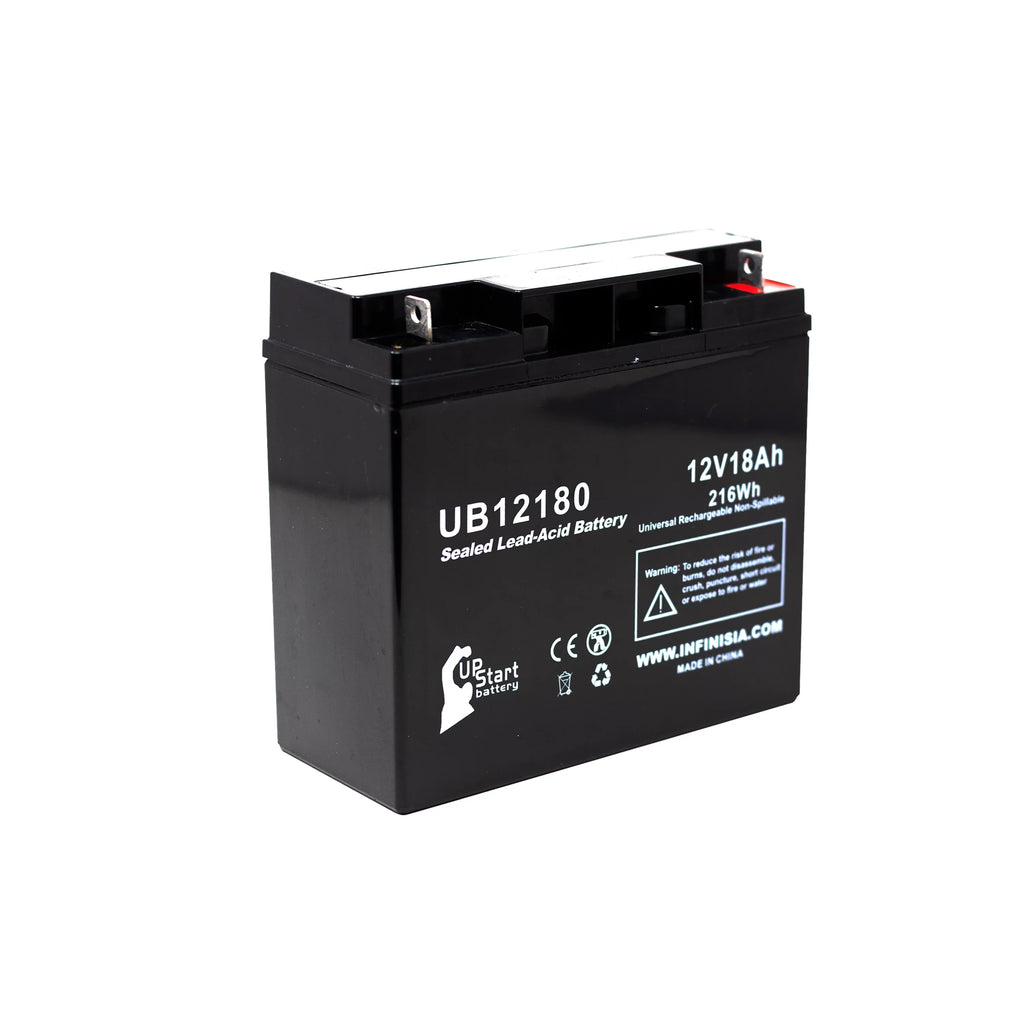 Compatible EAGLE PICHER BATTERIES CFMP12V18 Battery - Replacement UB12180 Universal Sealed Lead Acid Battery (12V, 18Ah, 18000mAh, T4 Terminal, AGM, SLA)