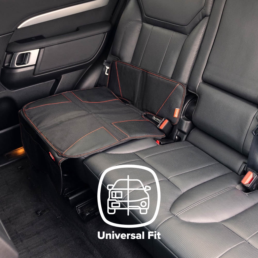 Diono Super Mat 2 Pack Car Seat Protector, Crash Tested, Water Resistant, Black