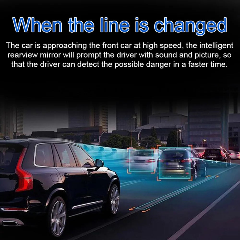 Multi-language Dual Lens Car Video Recorder Auto Dash Cam Car Recorder Night Viewing 10.26in DVR 170 Degree Wide Angle Car Global Positioning System Navigation