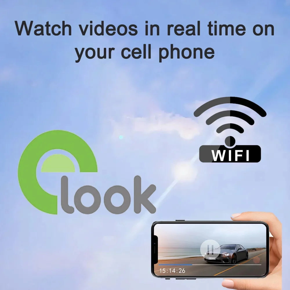OWSOO Dashcam Car Video Recorder, Wide Angle Camcorder, WiFi Interconnection, Auto Safety Recorder