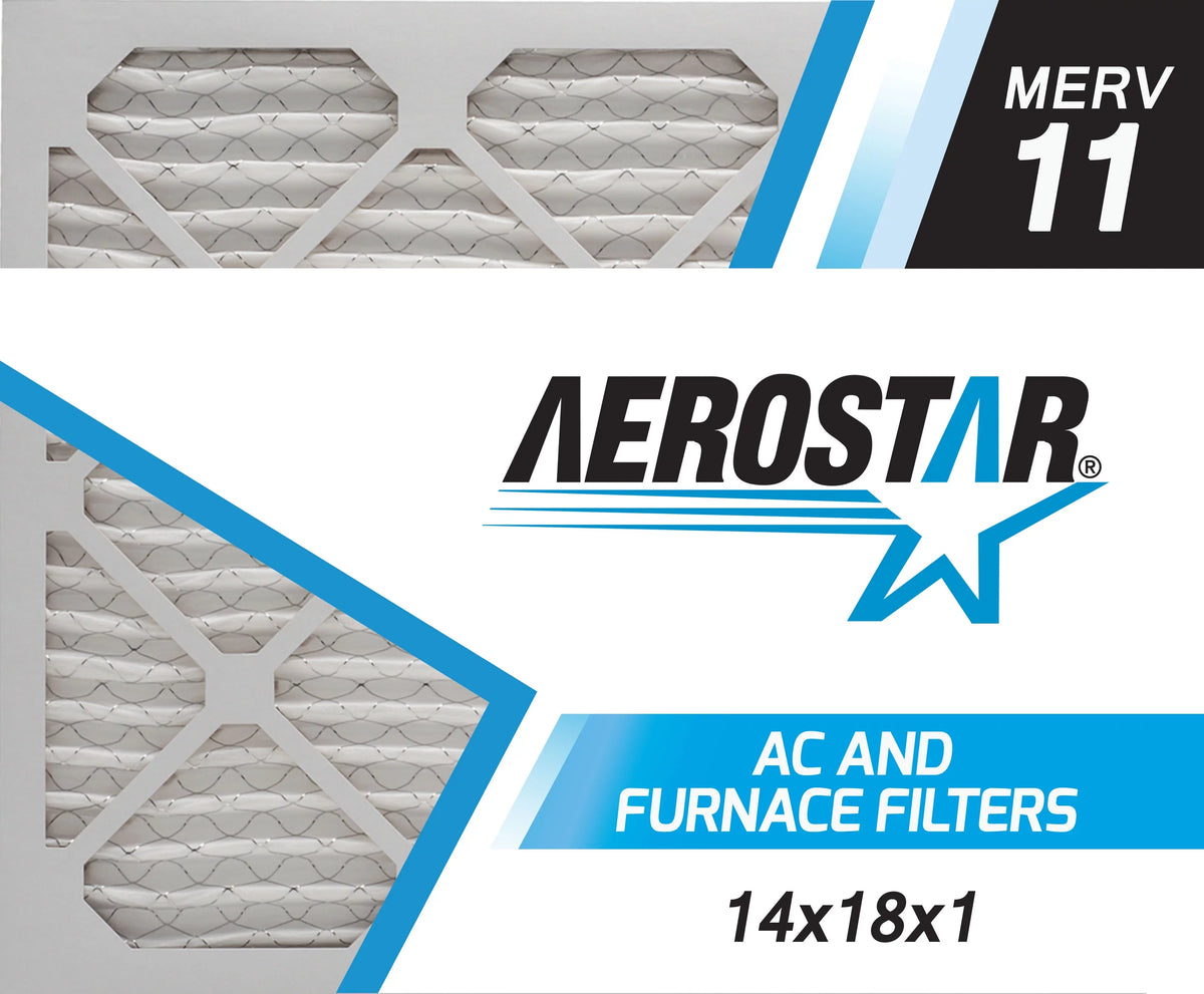 Aerostar 14x18x1 MERV 11, Air Filter, 14x18x1, Box of 4