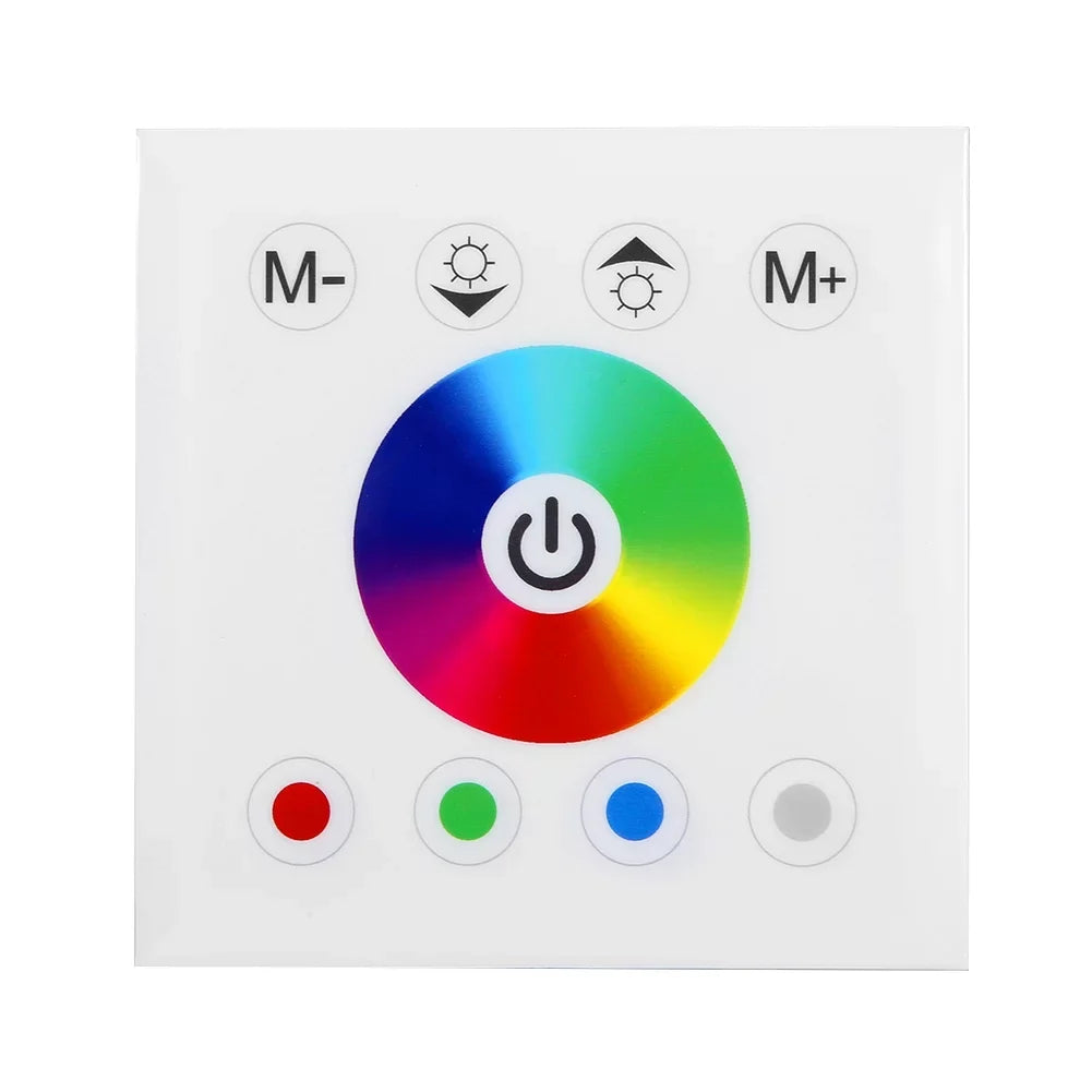 Ftory LED Touch Panel Controller - Wall Mounted Colorful RGBW LED Touch Panel Controller Dimmer Switch for LED Strip Light(white)