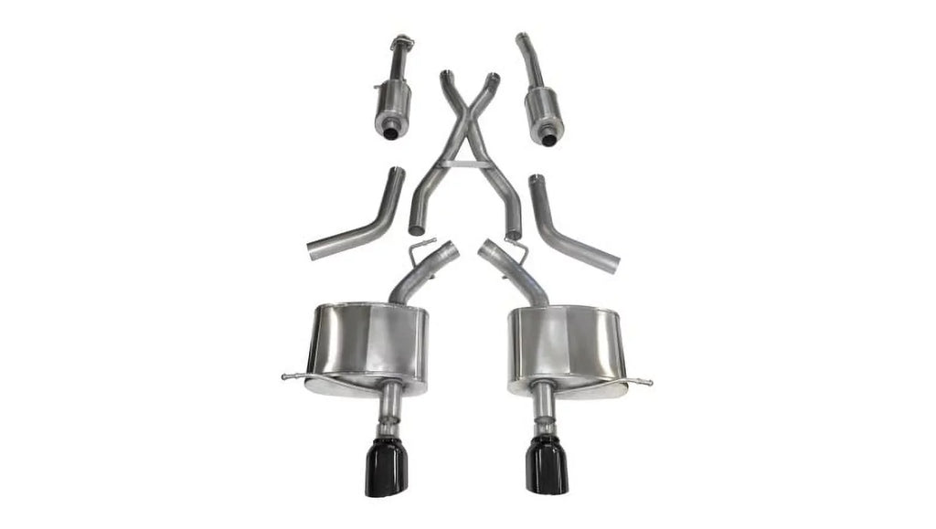 Corsa 11-14 Dodge Durango 5.7L V8 Black Sport Dual Rear Cat-Back Exhaust Fits select: 2013-2023 DODGE DURANGO R/T, 2011-2012 DODGE DURANGO CITADEL