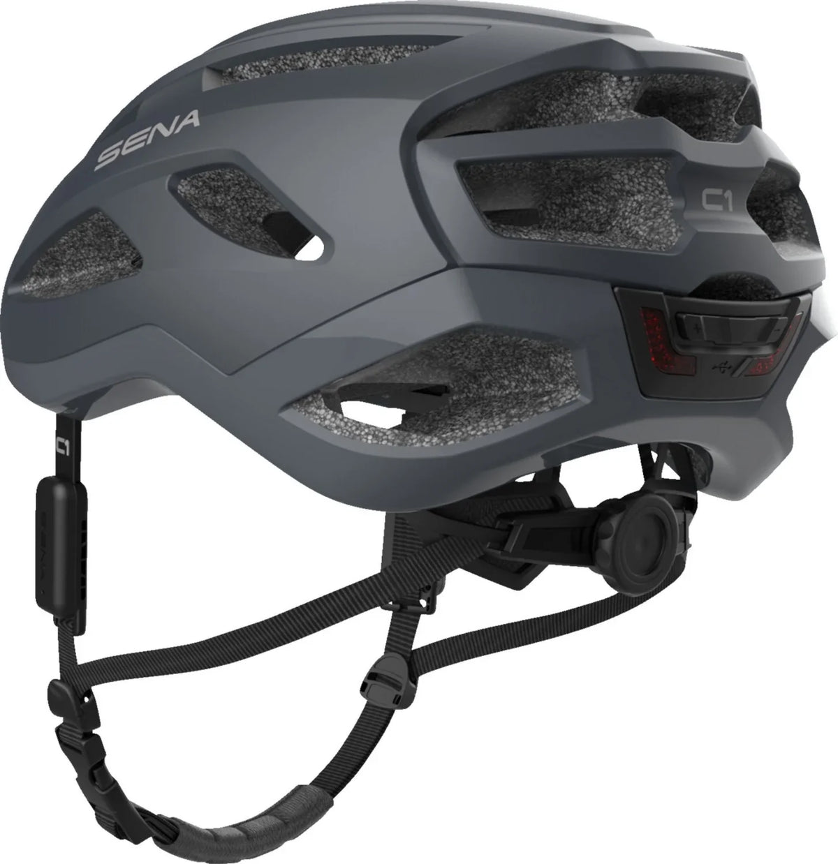 SENA C1 Smart MTB Mountain Bike Helmet Matte Gray MD