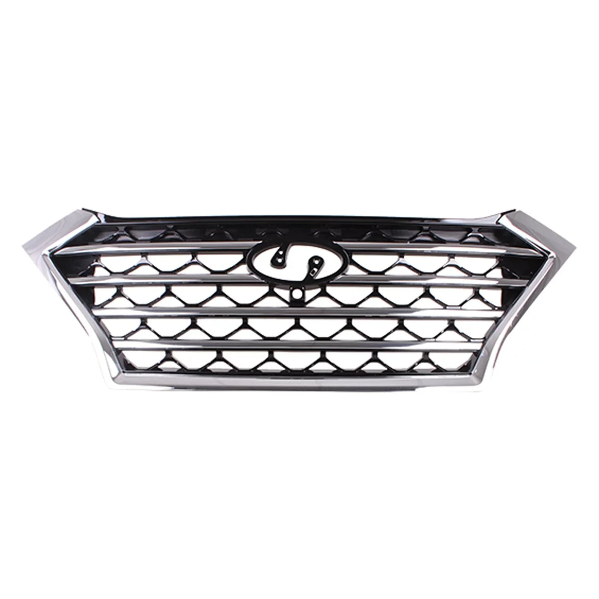 FRONT GRILLE; FOR USE WITH CAMERA; Finish BLACK WITH CHROME MOLDINGS;