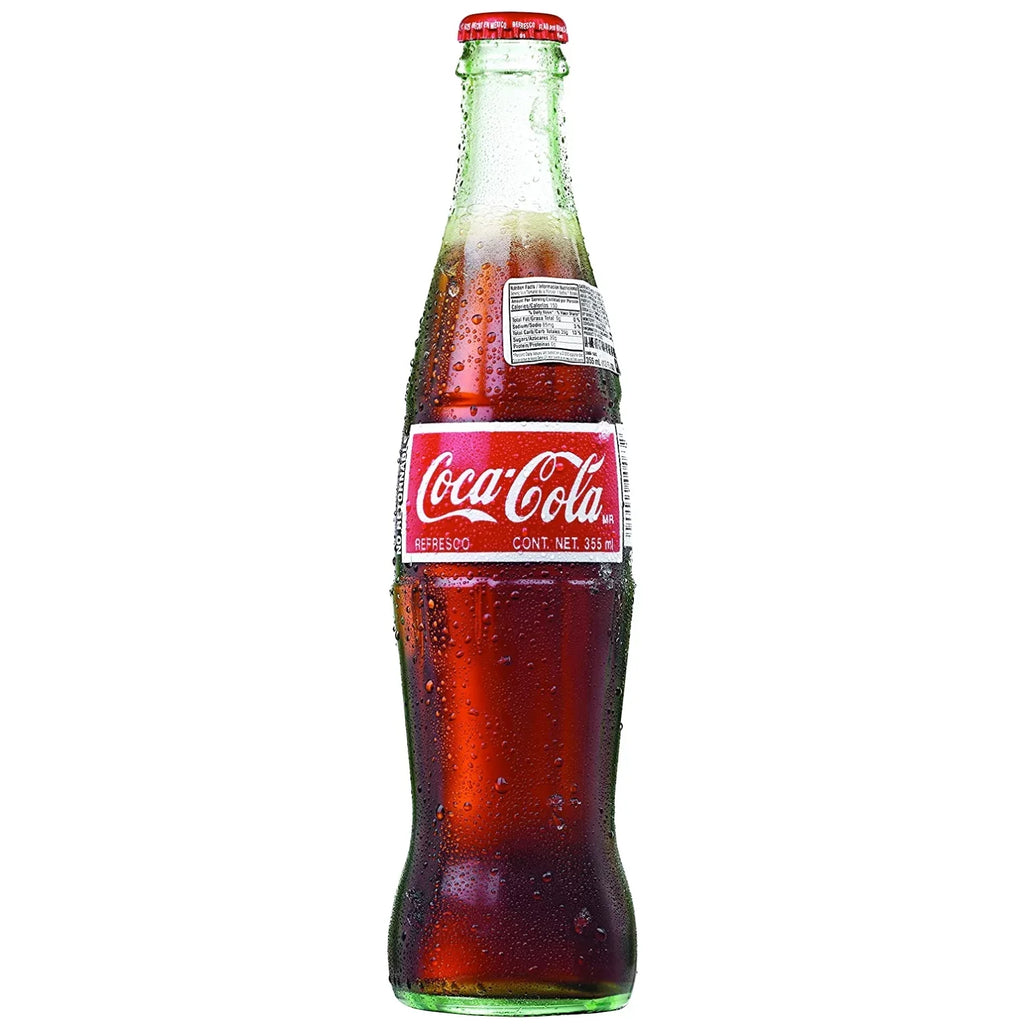 Mexican Coke Authentic Real Cane Sugar Sweetened 12/12 fl. oz. (355ml) Glass Bottle Case (12-Pack)