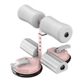 Floor Sitting Bar with Powerful Suction Cup 3 Height Settings Abs Equipment Abdominal Exercises - Pink Gray