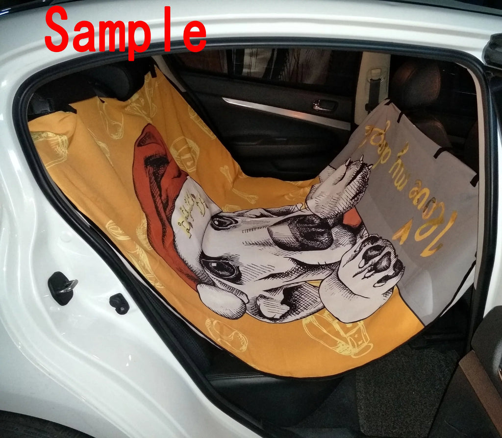 GCKG Dog Paws and Bones Pet Car Seat Cover Dog Car Seat Mat Hammock Cargo Mat Trunk Mat For Cars Trucks and SUV 54x60 inches