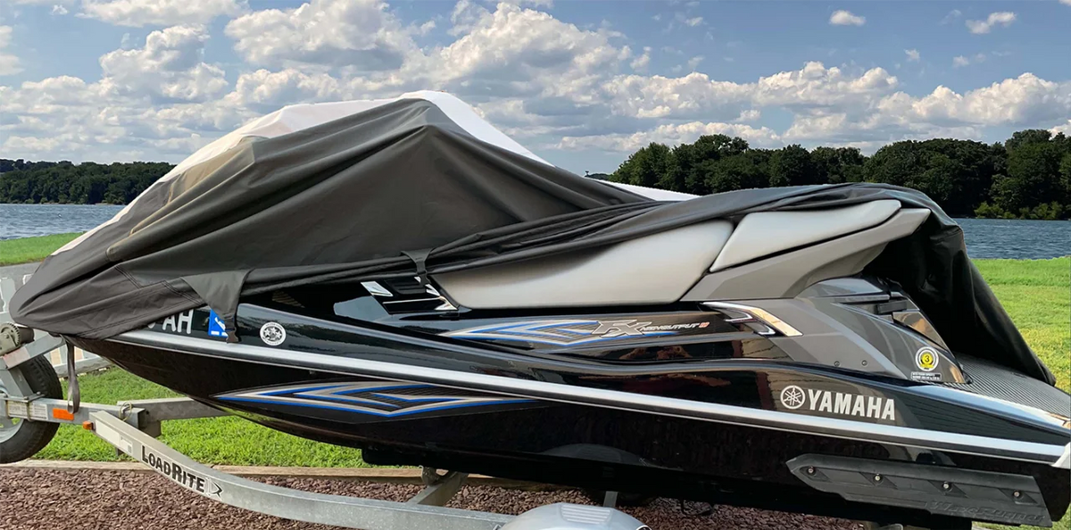 SUPER HEAVY-DUTY PWC 600D JET SKI Cover Compatible for Sea Doo Sea-Doo Bombardier Jet Ski Cover Gti 1996-2009, GTS 1990-2001