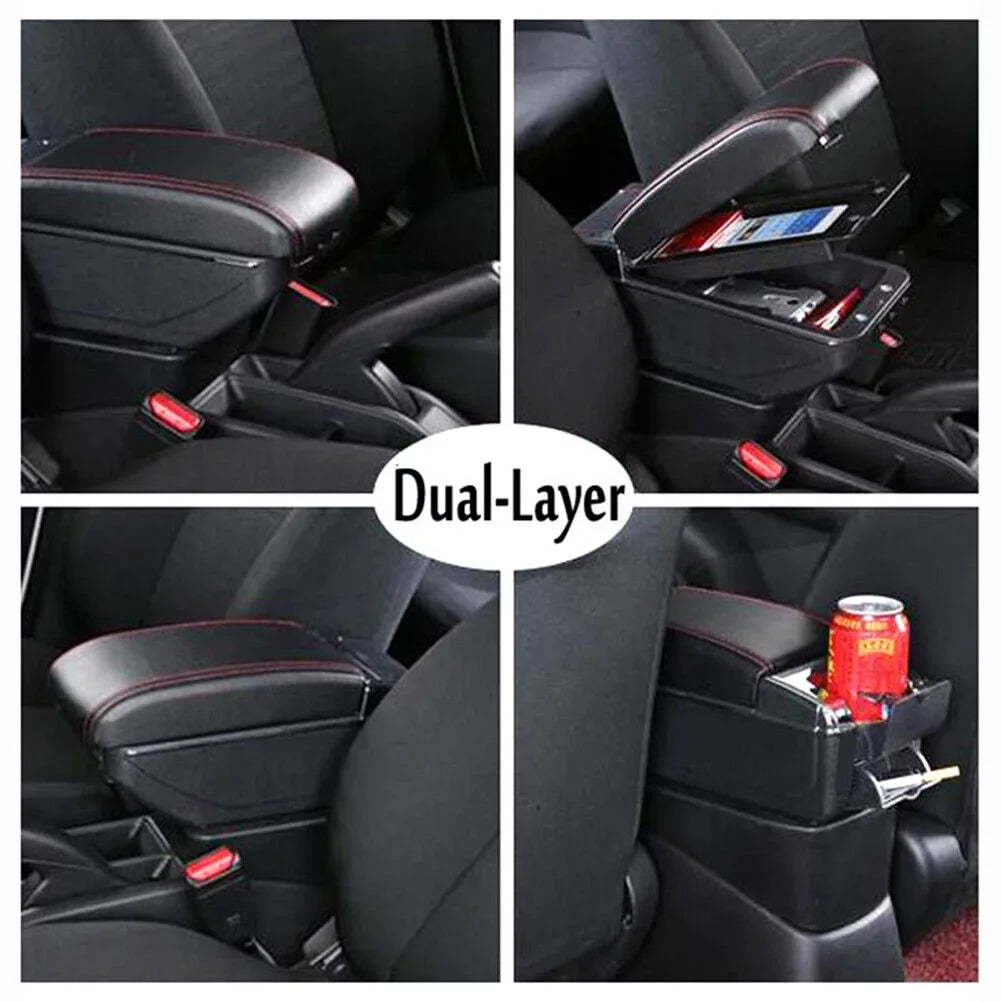 Armrest Parts For Ford Fiesta 2011-2019 Console Storage Box Arm Rest Cup Holder