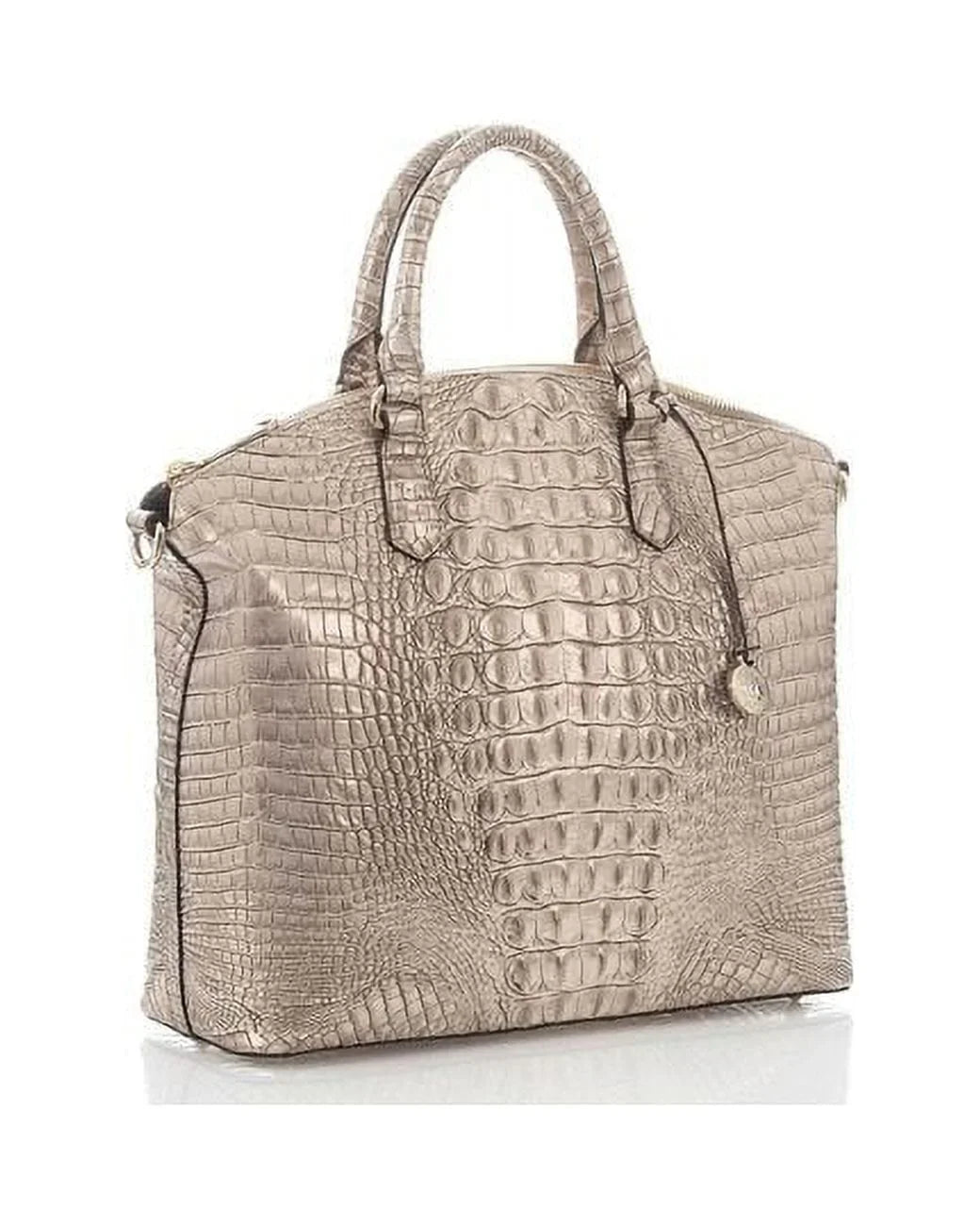 Brahmin Large Duxbury Sugar Cane Silver/Metallic Satchel