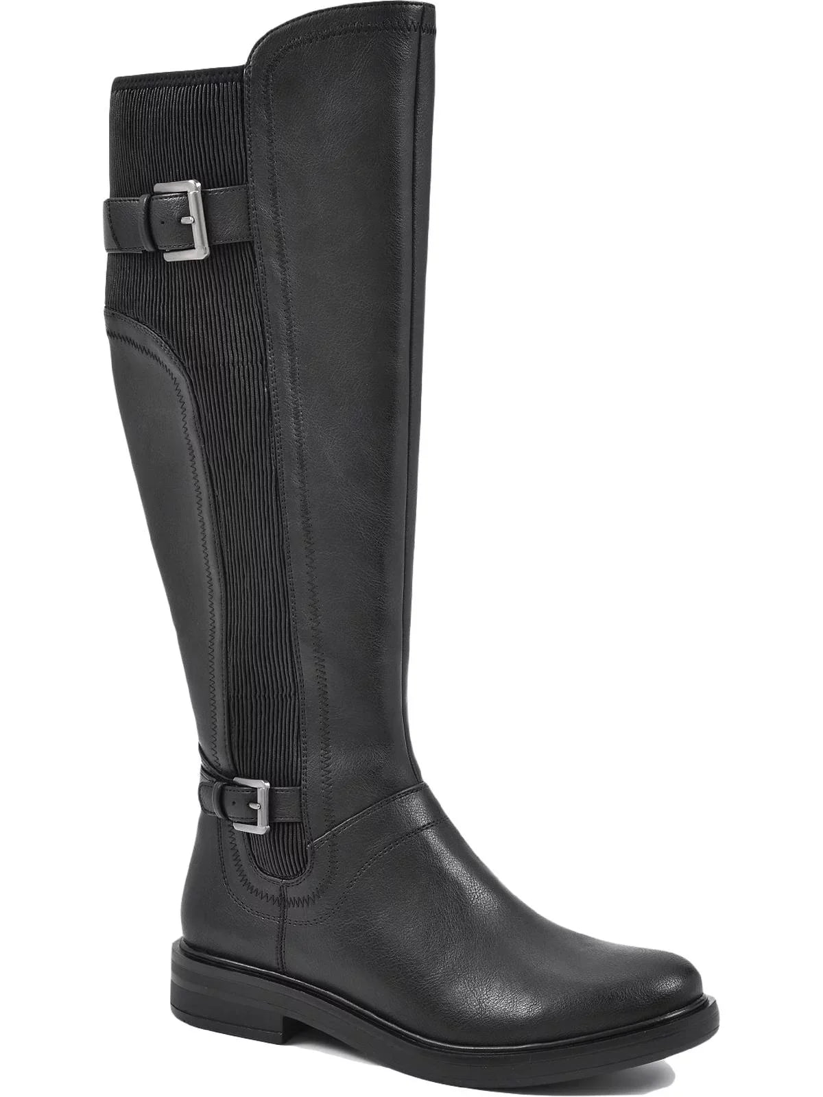 White Mountain Womens MEDITATE Faux Leather Block Heel Knee-High Boots