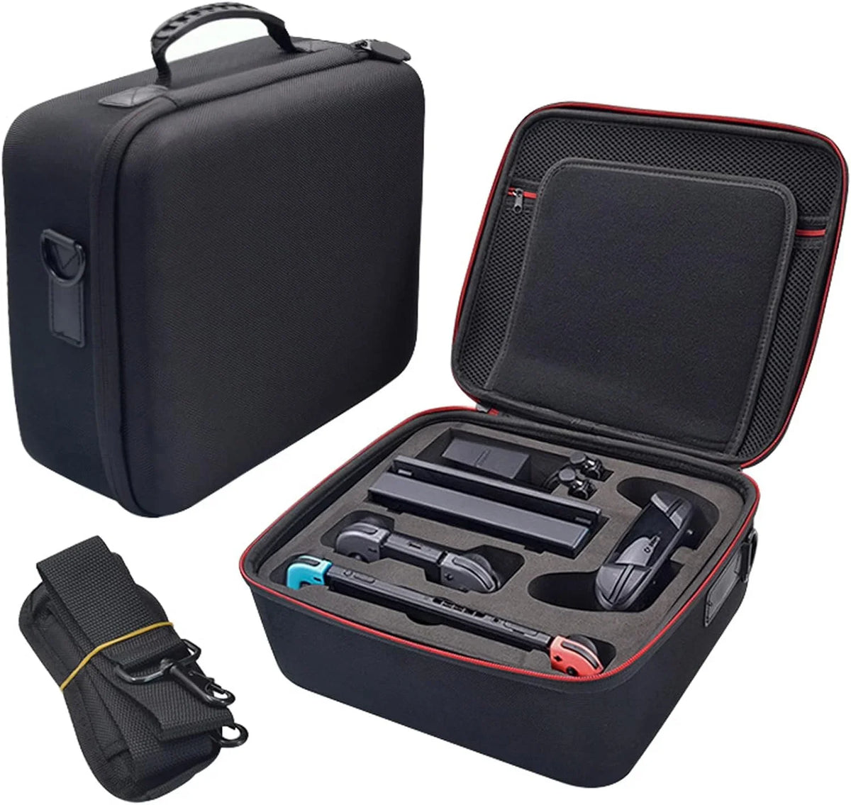 HEYSTOP Carrying Case Compatible with Nintendo Switch / Switch OLED Model 2021, Portable Hard Shell Travel Bag for Switch Console & Accessories