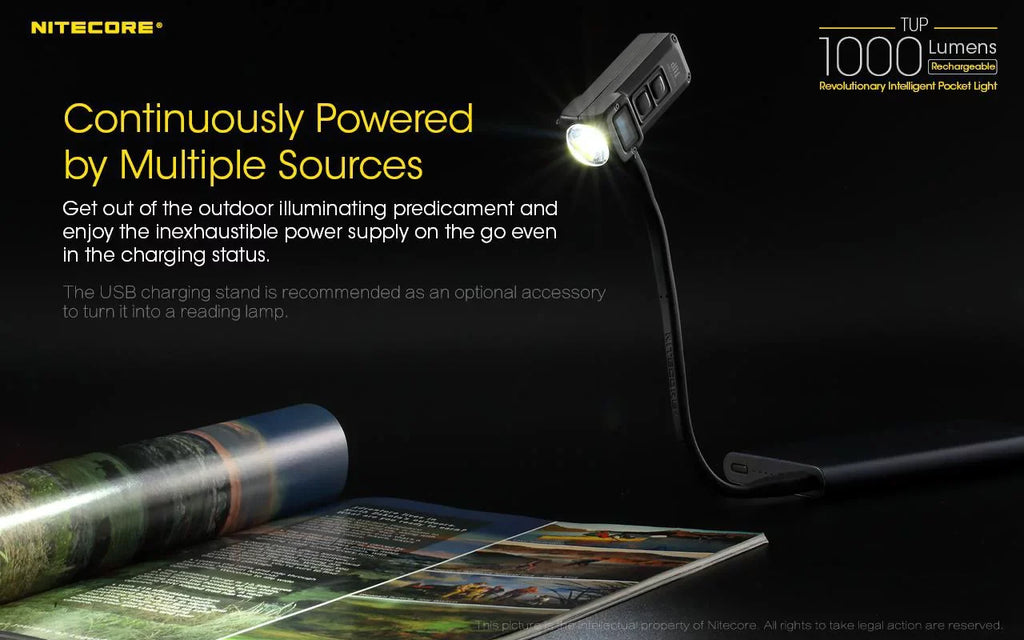 Value Bundle: Nitecore UT32 Dual Emitter Headlamp-(5700K, Cool White)-(3000K, Warm White) with 1XNL1834 Battery and TUP Rechargeable Intelligent Pocket Light (Black or Gray)