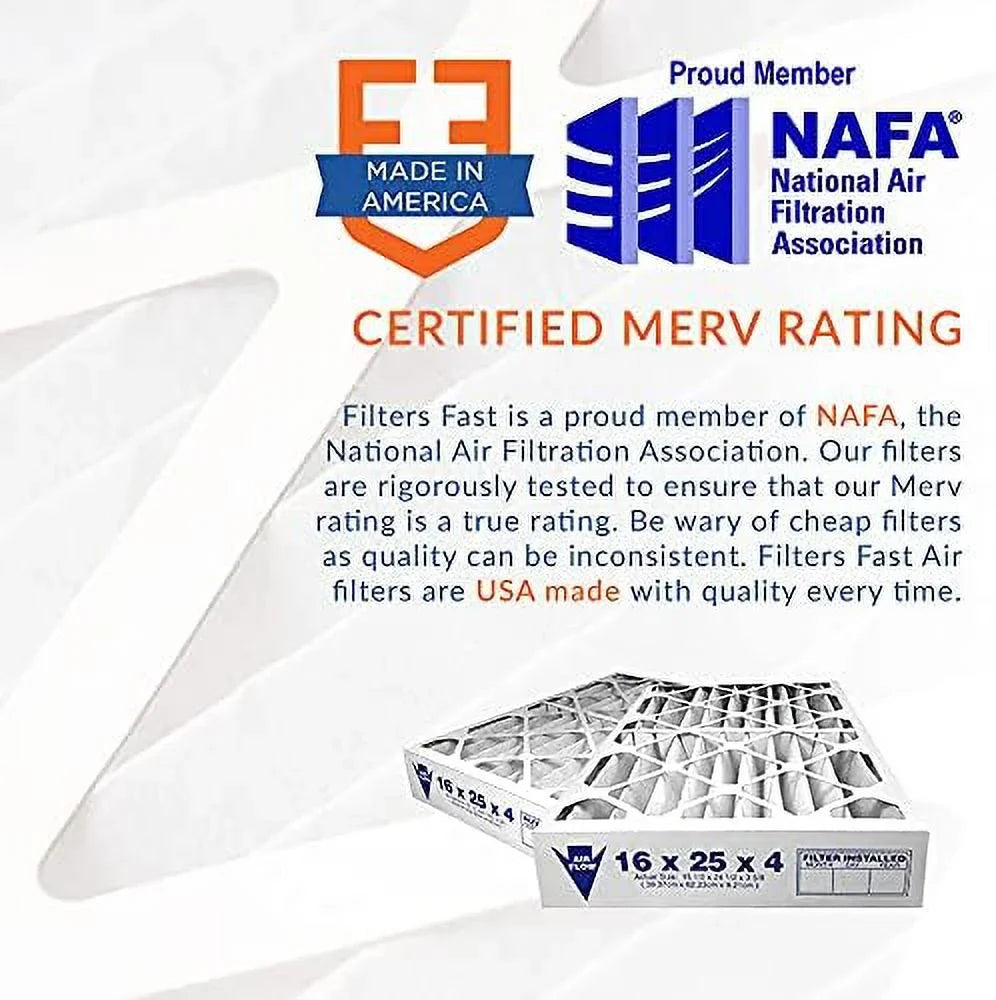 Compatible With Replacement For FC100A1037 20" X 25" X 5" (Actual Size: 19 7/8" X 24 7/8" X 4 3/8") MERV 13 2-Pack