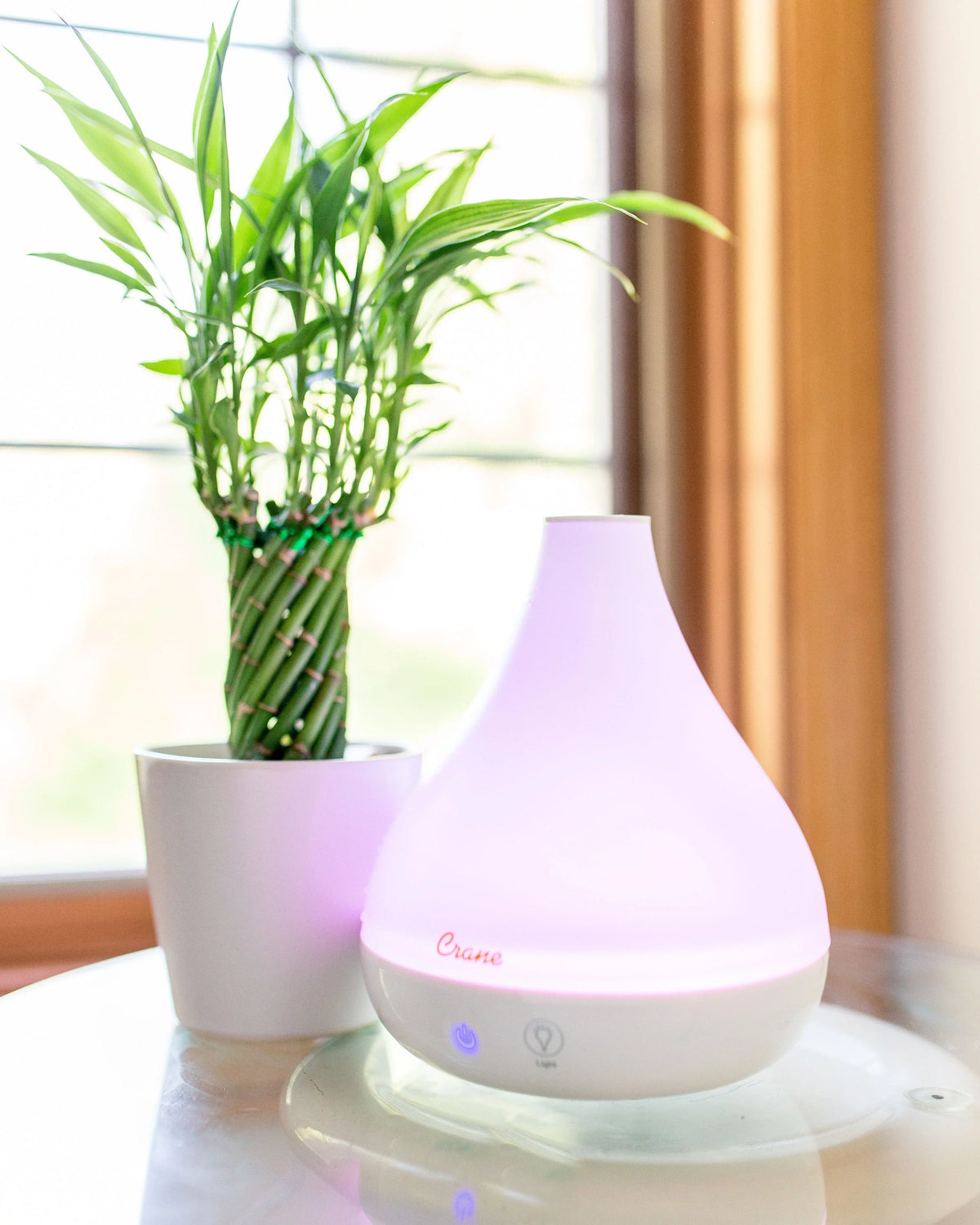 Crane Cone Shape Ultrasonic Cool Mist Aroma Diffuser, Model EE-5953AD, White