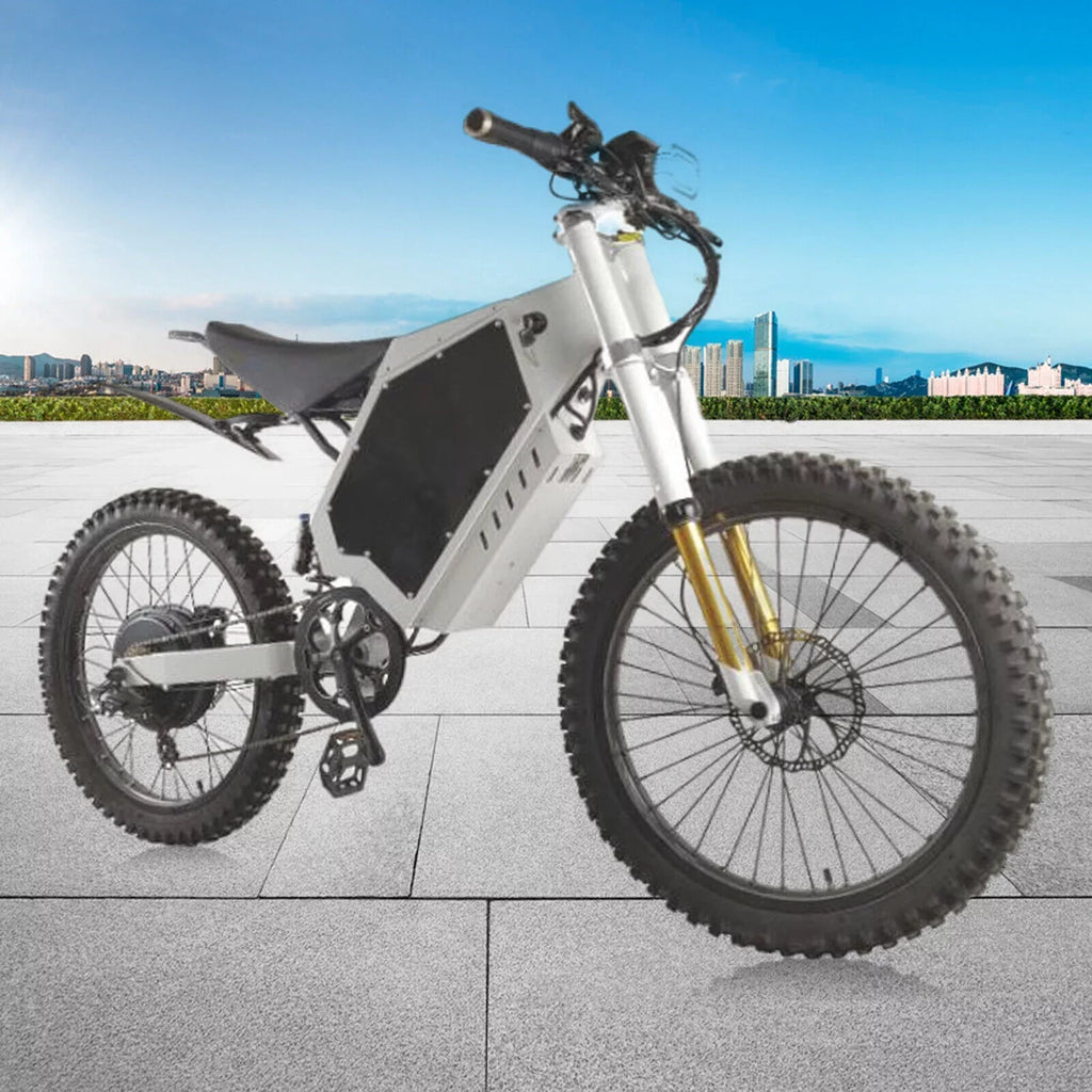 Miumaeov Electric Bicycle Iron Frame Adjustable For 20" or 26" Stealth Bomber E-Bikes(White)