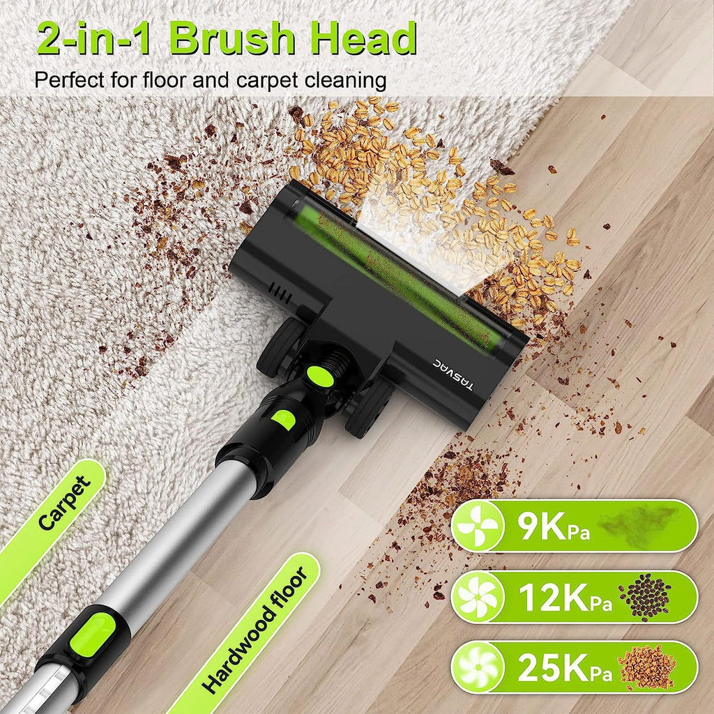 Cordless Vacuum Cleaner, 6-in-1 Cordless Vacuum, 28KPa Powerful Battery Stick Vacuum Rechargeable Vacuum 2200m-A-h Up to 45 Mins, Lightweight Vacuum Cleaner for Home Carpet and Floor Pet Hair