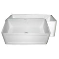 Whitehaus Collection Farmhaus Fireclay Reversible Series Fireclay Sink with a Concave Front Apron - White