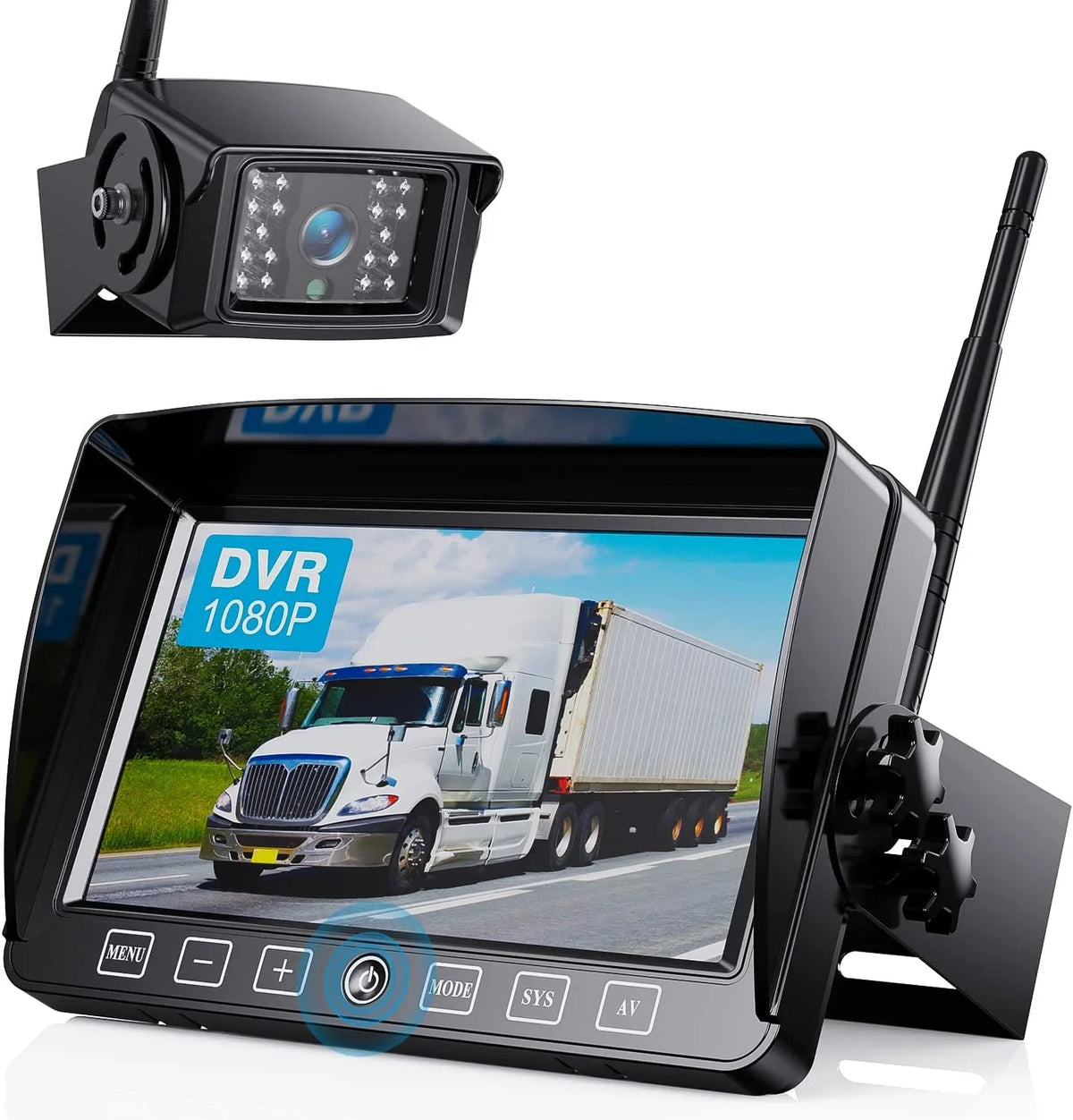 ZEROXCLUB Wireless Backup Camera HD 1080P IP69K Waterproof Night Vision 7'' DVR Split Touch Monitor for Truck/RV/Trailer/Bus-B701