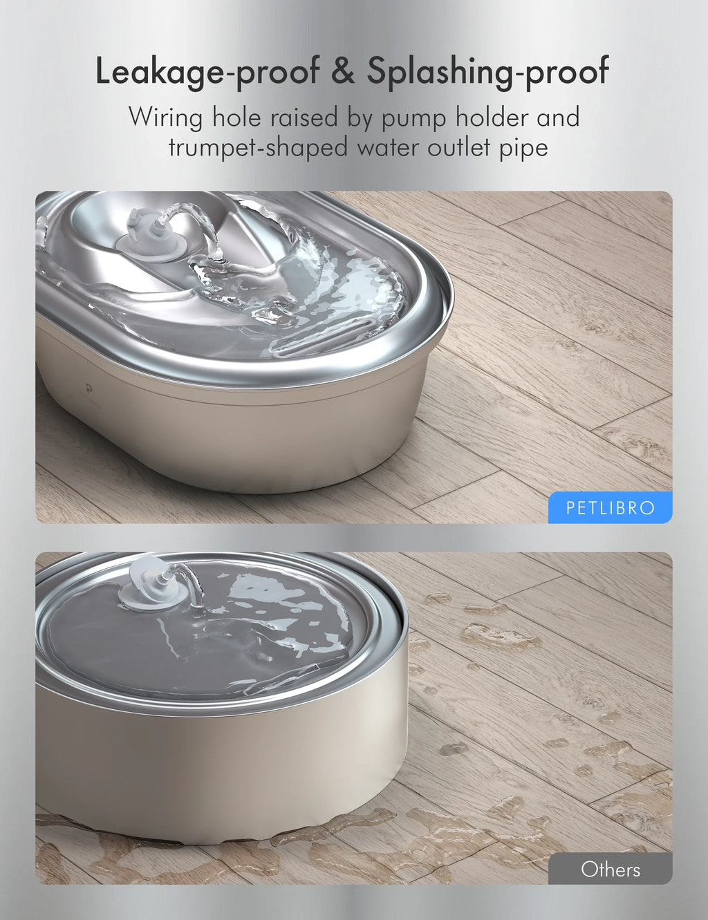 PETLIBRO Cat Water Fountain Stainless Steel, 67oz/2L Healthy Pet Water Fountain, Hygienic Material Dog Water Dispenser, Super Quiet, Dishwasher Safe Design & Adjustable Water Flow for Cats, Dogs