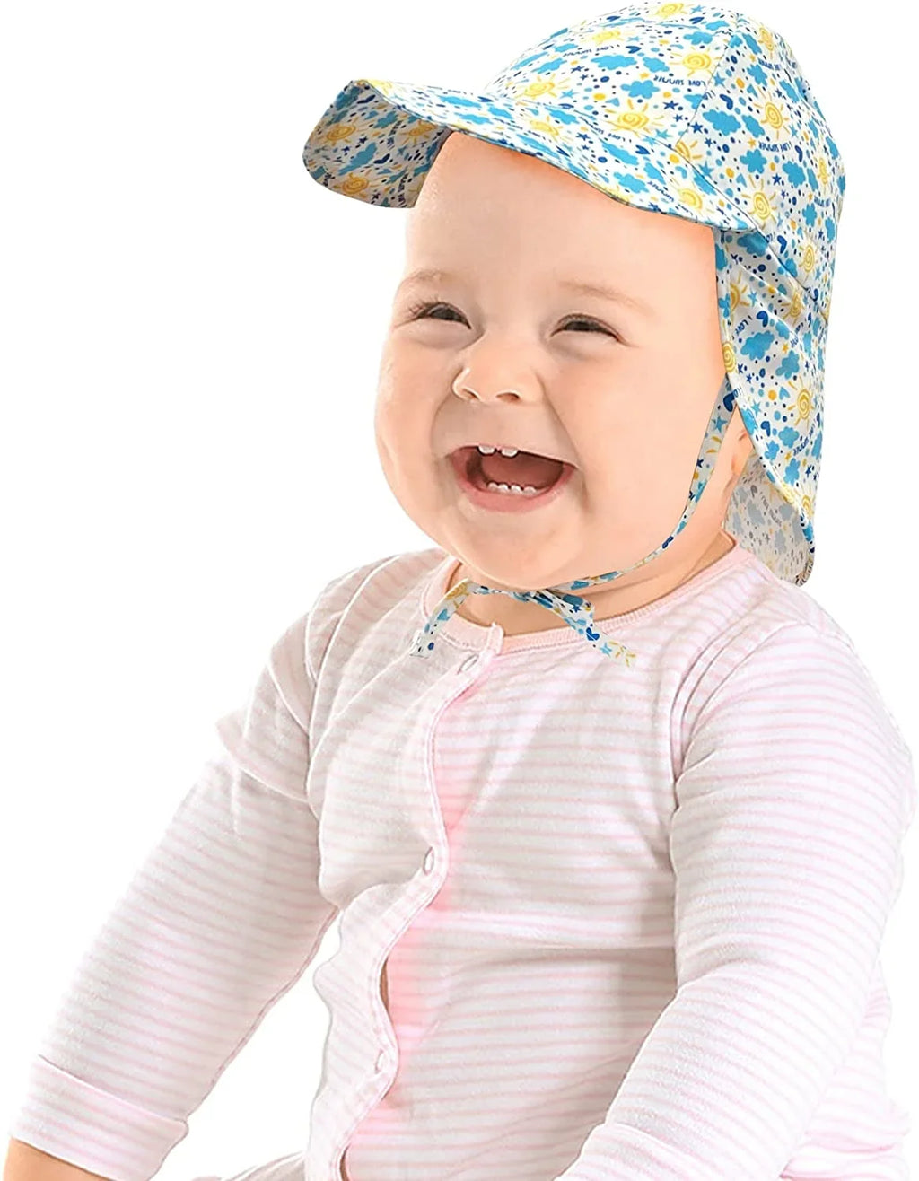 Baby Sun Hat UPF 50+ Protection Adjustable Infant Summer Beach Flap Hats Breathable Toddler Swim Pool Play Sunhat Wide Brim
