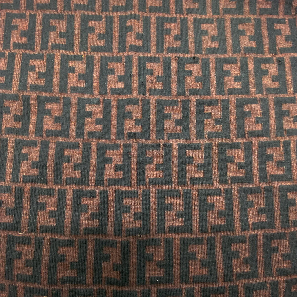 Pre-Owned FENDI Zucca Muffler Stole All Over Pattern FF Brown Women's Men's Fashion Old Clothes (Good)
