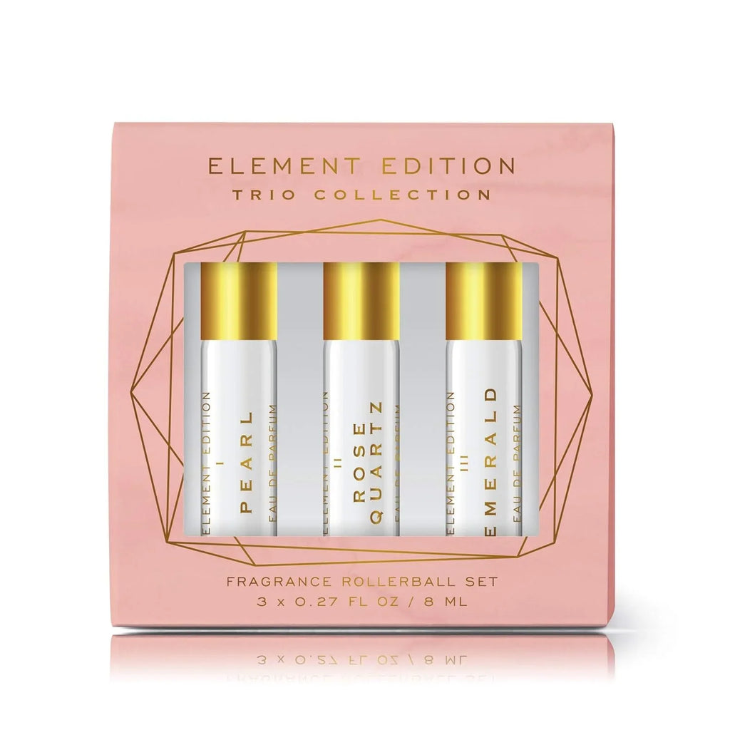 Element Edition Women's Perfume - 3pc Rollerball Gift Set, 3 X 0.27 oz - with our favorite scents. Featuring Pearl, Rose Quartz, and Emerald - Tru Fragrance & Beauty