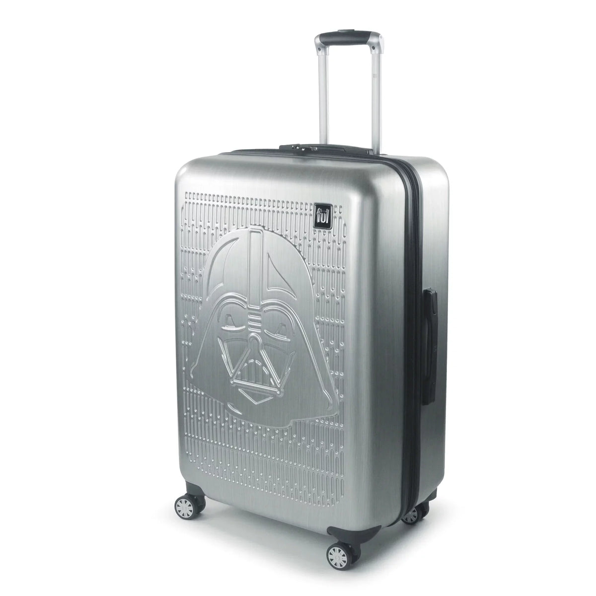 Star Wars Darth Vader 29 Inch Rolling Luggage, Embossed Hardshell Suitcase with Wheels, Silver