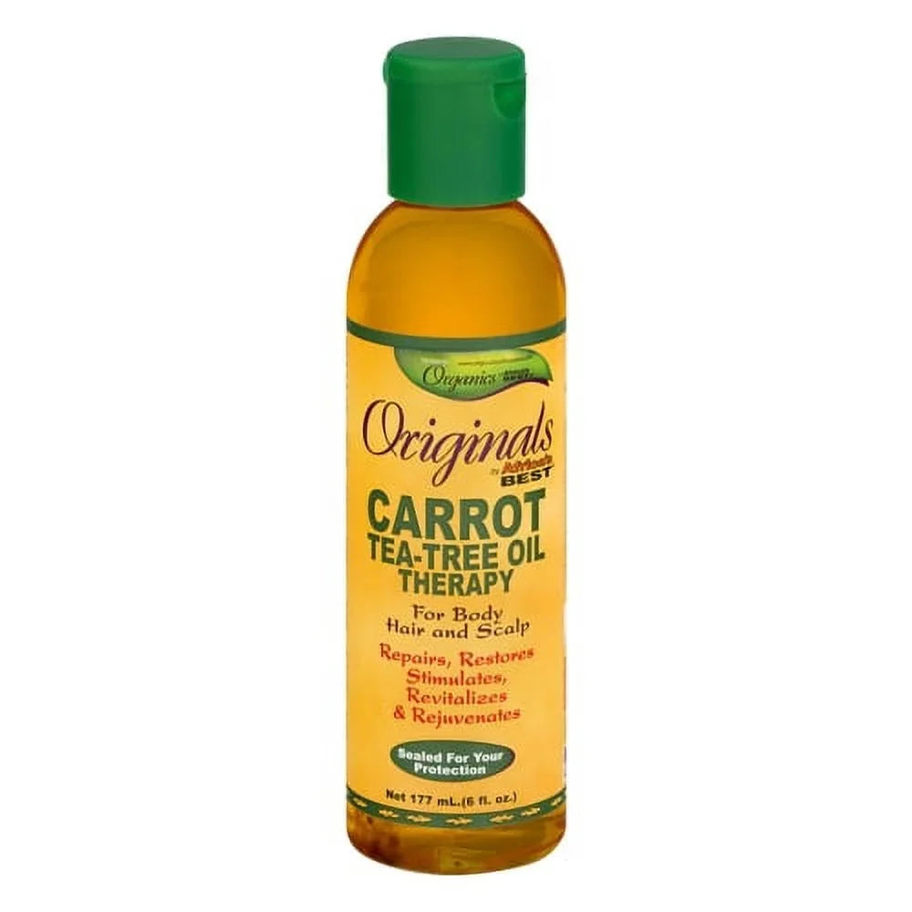 Africas Best Organics Originals Carrot Tea Tree Oil Therapy, 6 Oz, 6 Pack